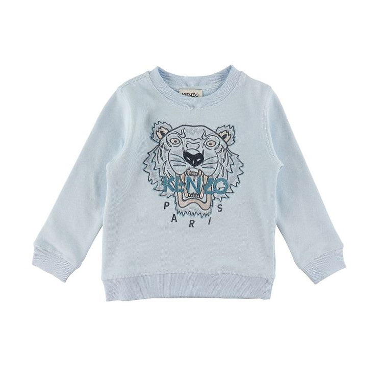 Boys Blue Tiger Cotton Sweatshirt