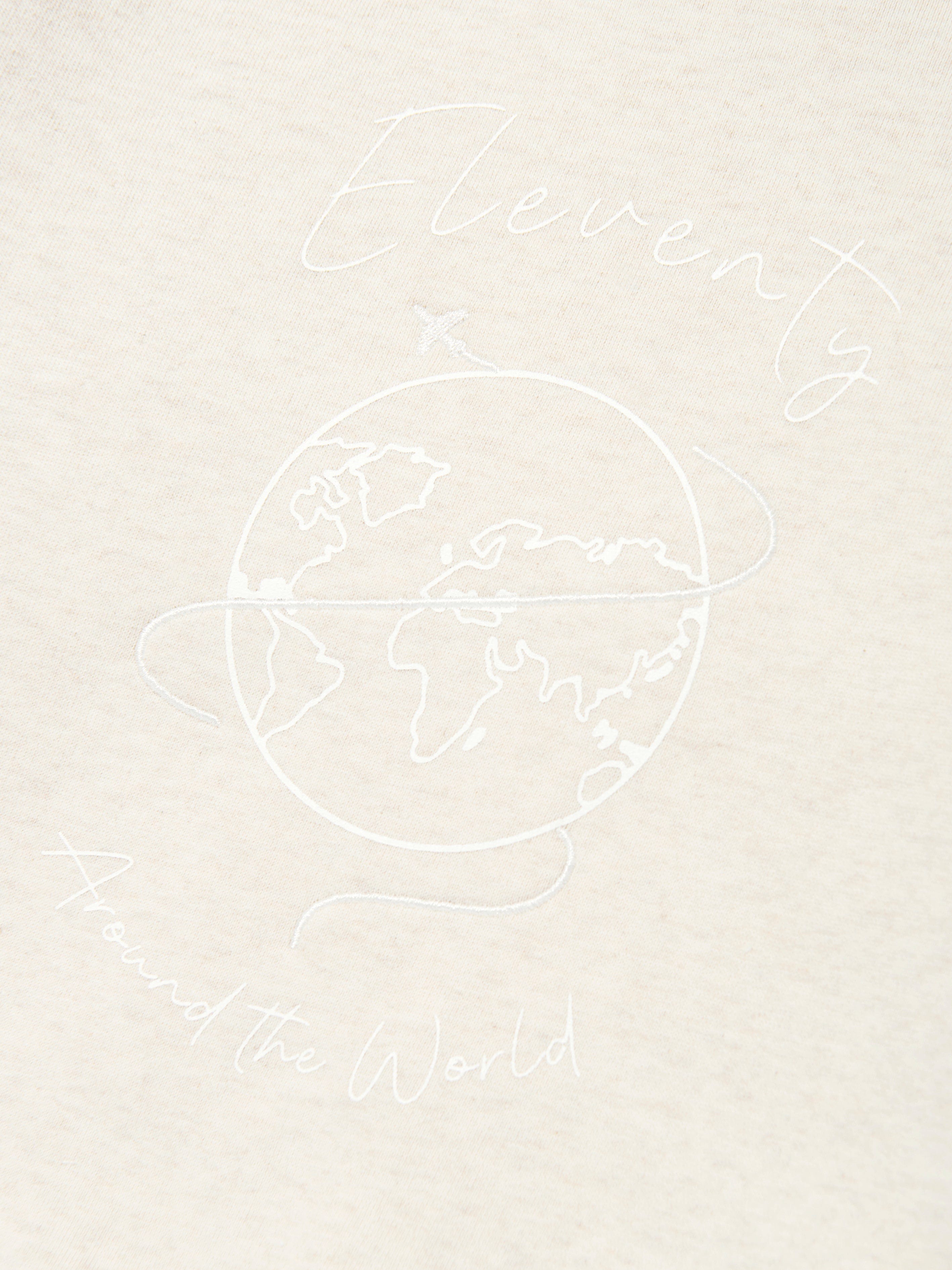 Eleventy Boys Around The World Sweatshirt in Beige