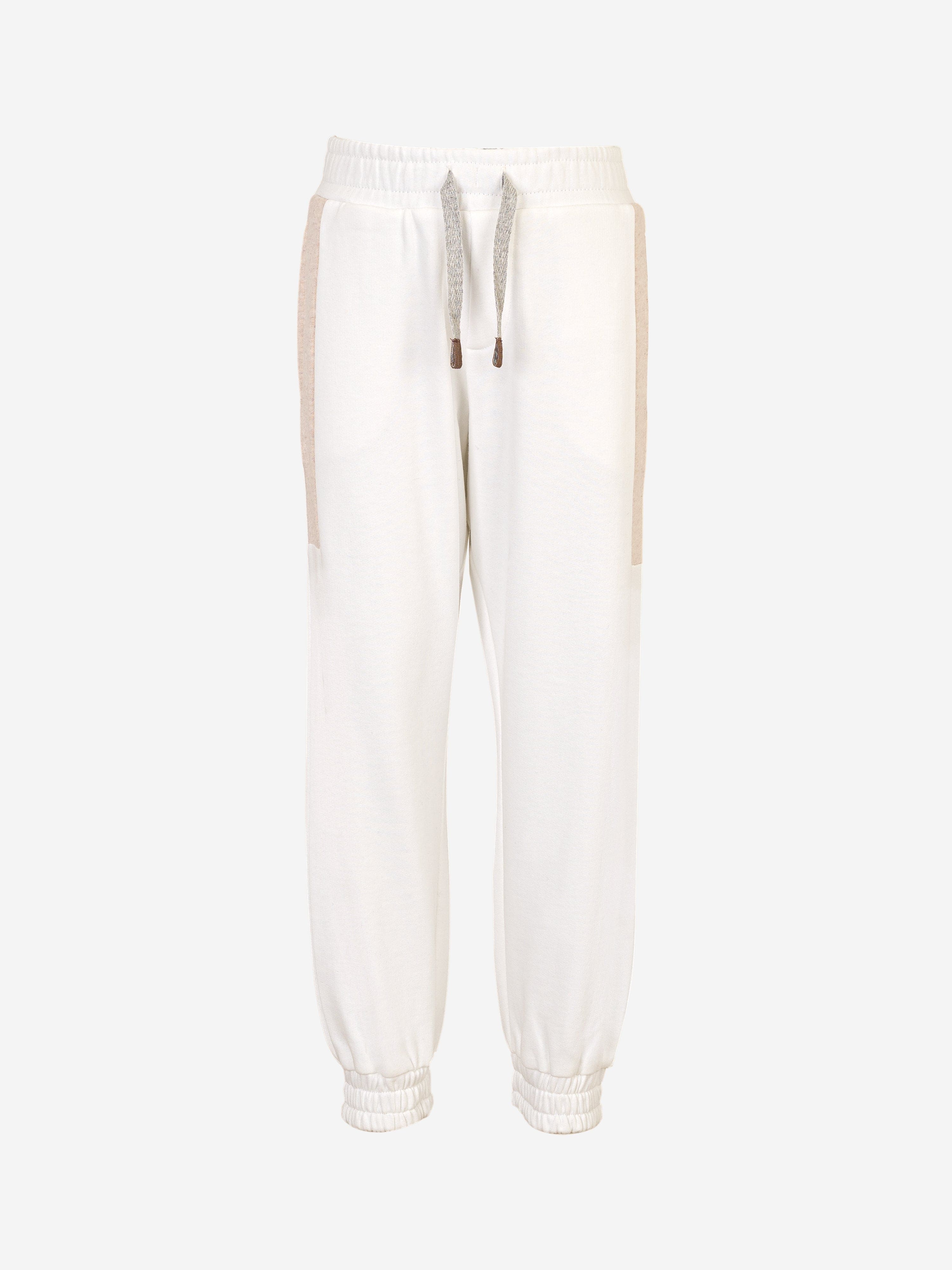 Eleventy Boys Logo Joggers in Ivory