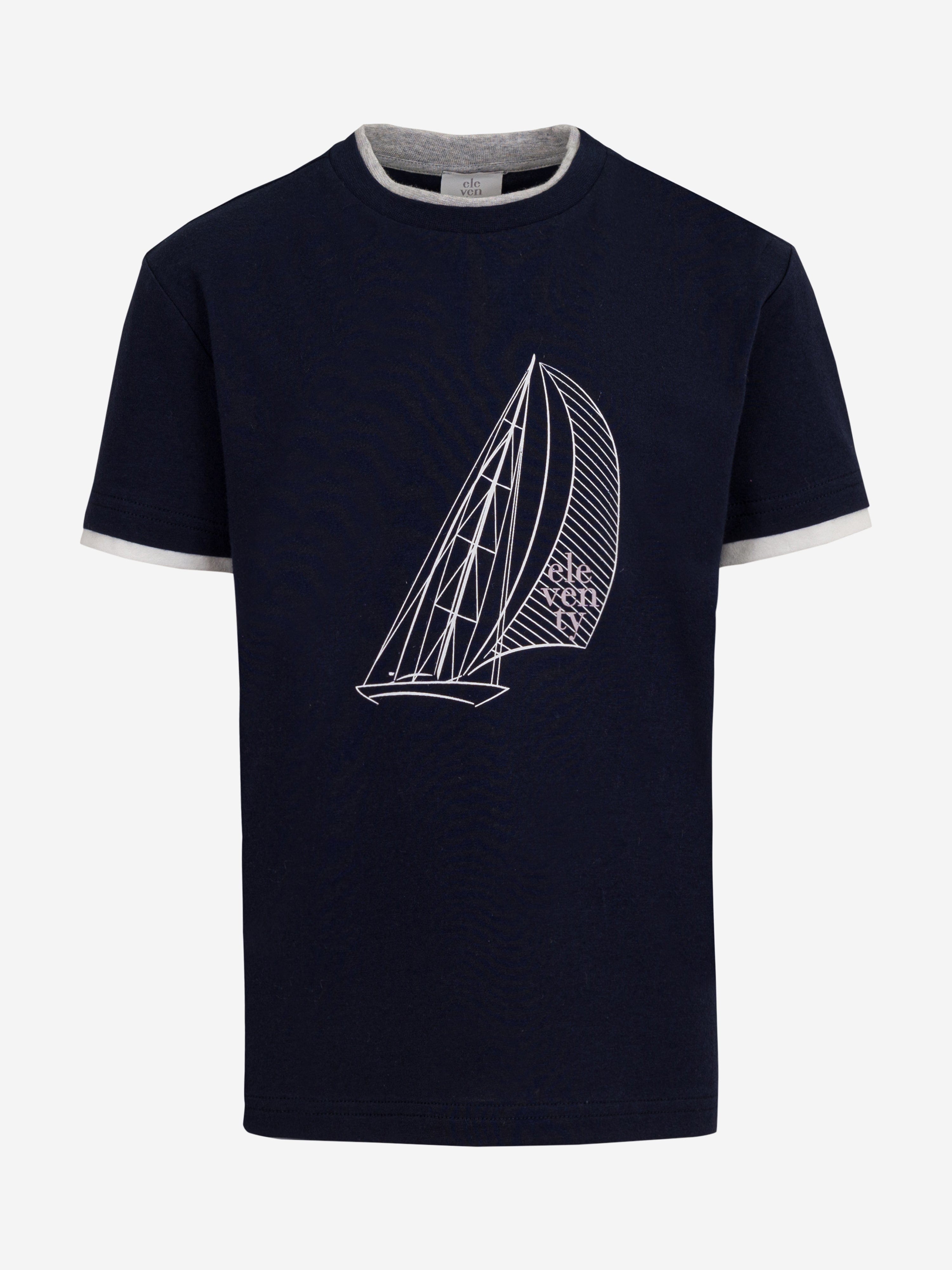 Boys Sailing Boat T-Shirt in Navy