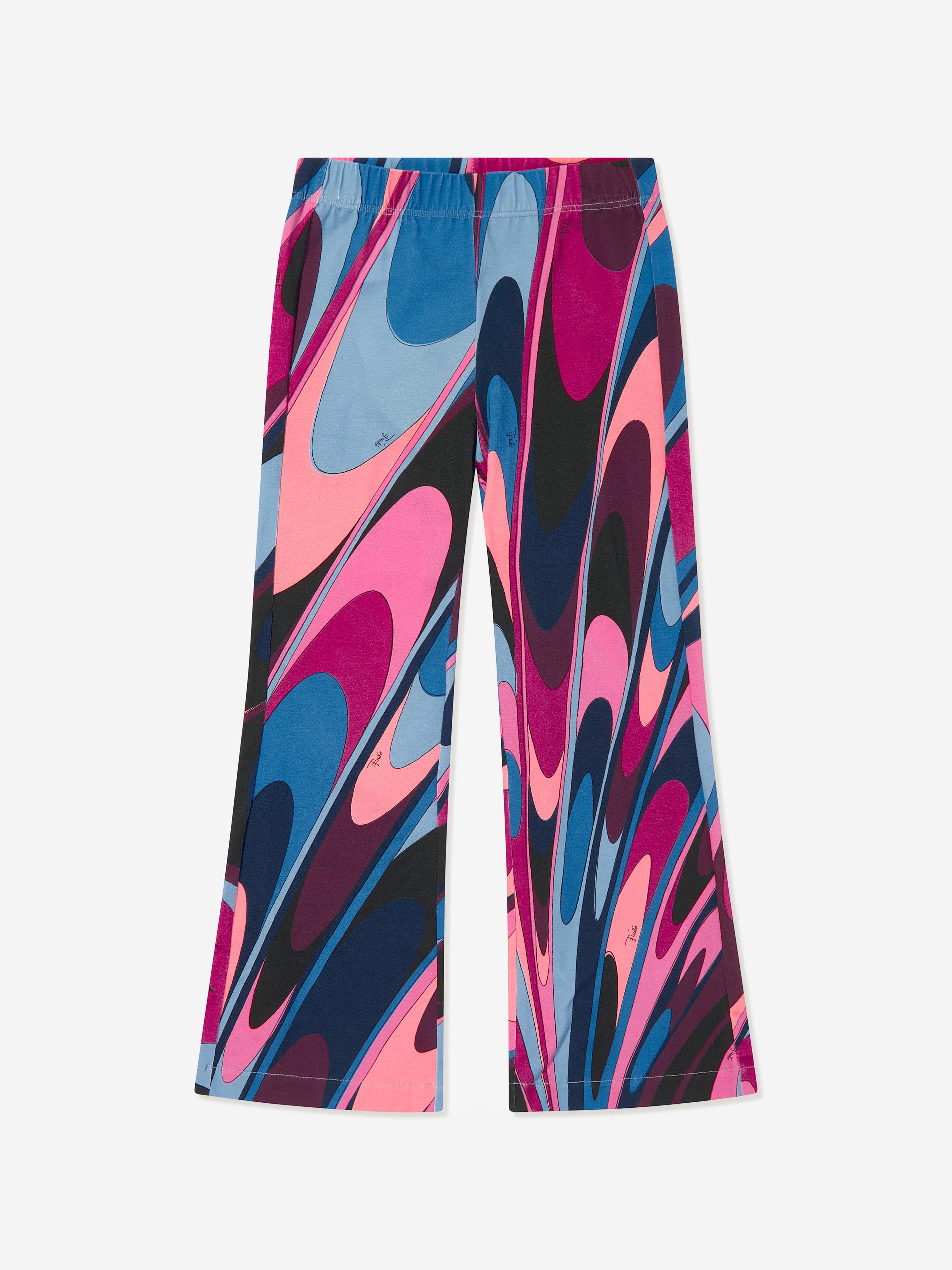 Pucci Girls Onde Flared Leggings in Multicolour