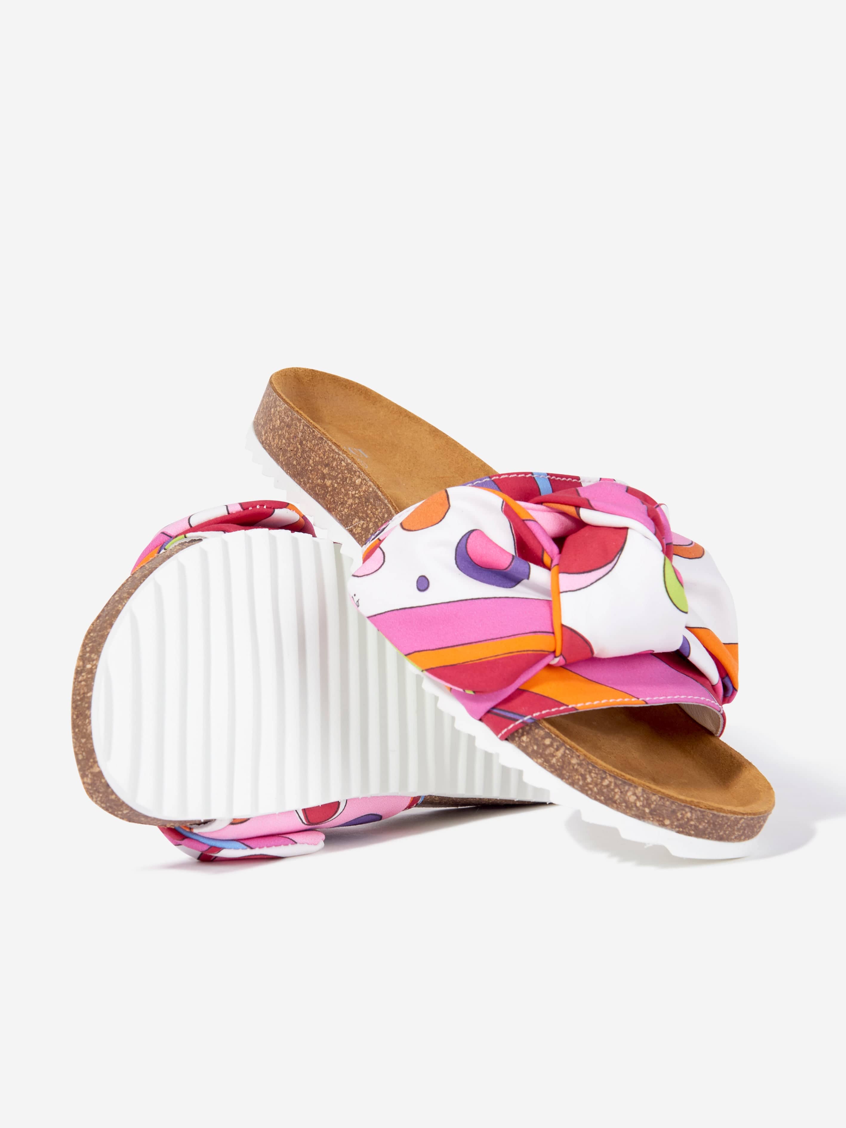 Girls Fontane Bow Sliders in Multicolour