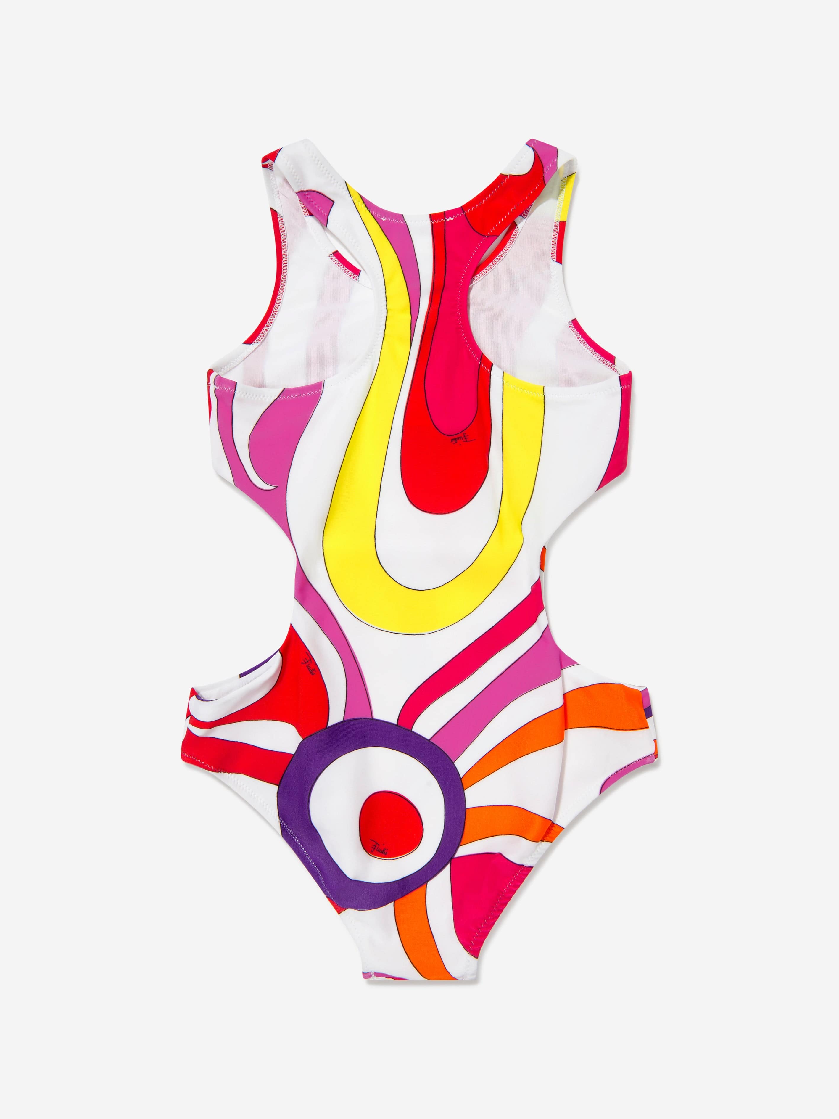 Girls Patterned Swimsuit in Multicolour