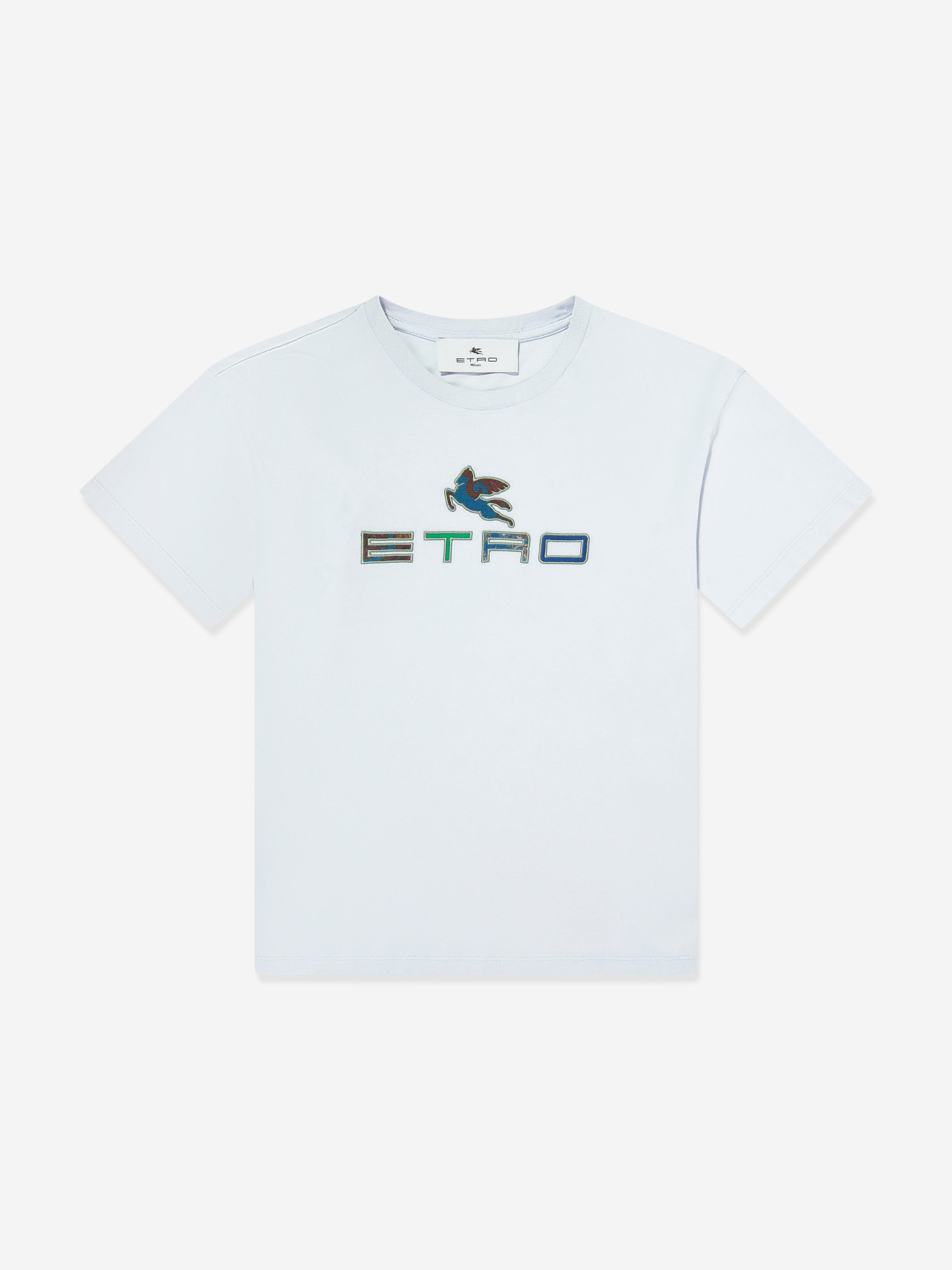 Kids Logo Print T-Shirt in Blue