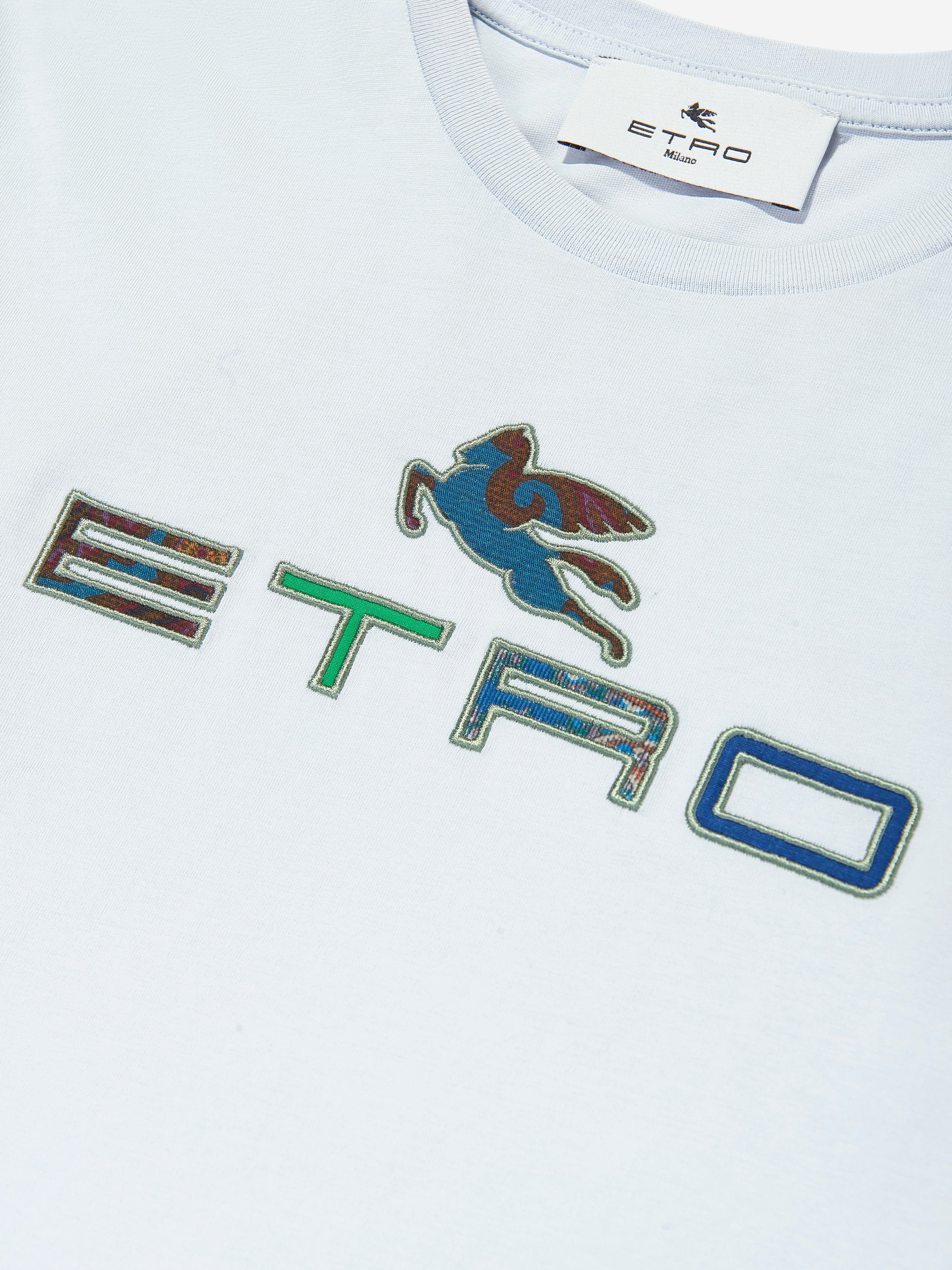 Kids Logo Print T-Shirt in Blue