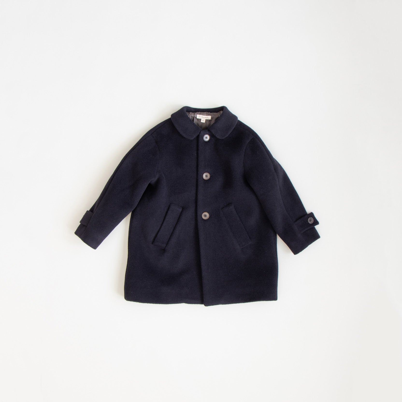 Boys & Girls Dark Blue Wool Coat