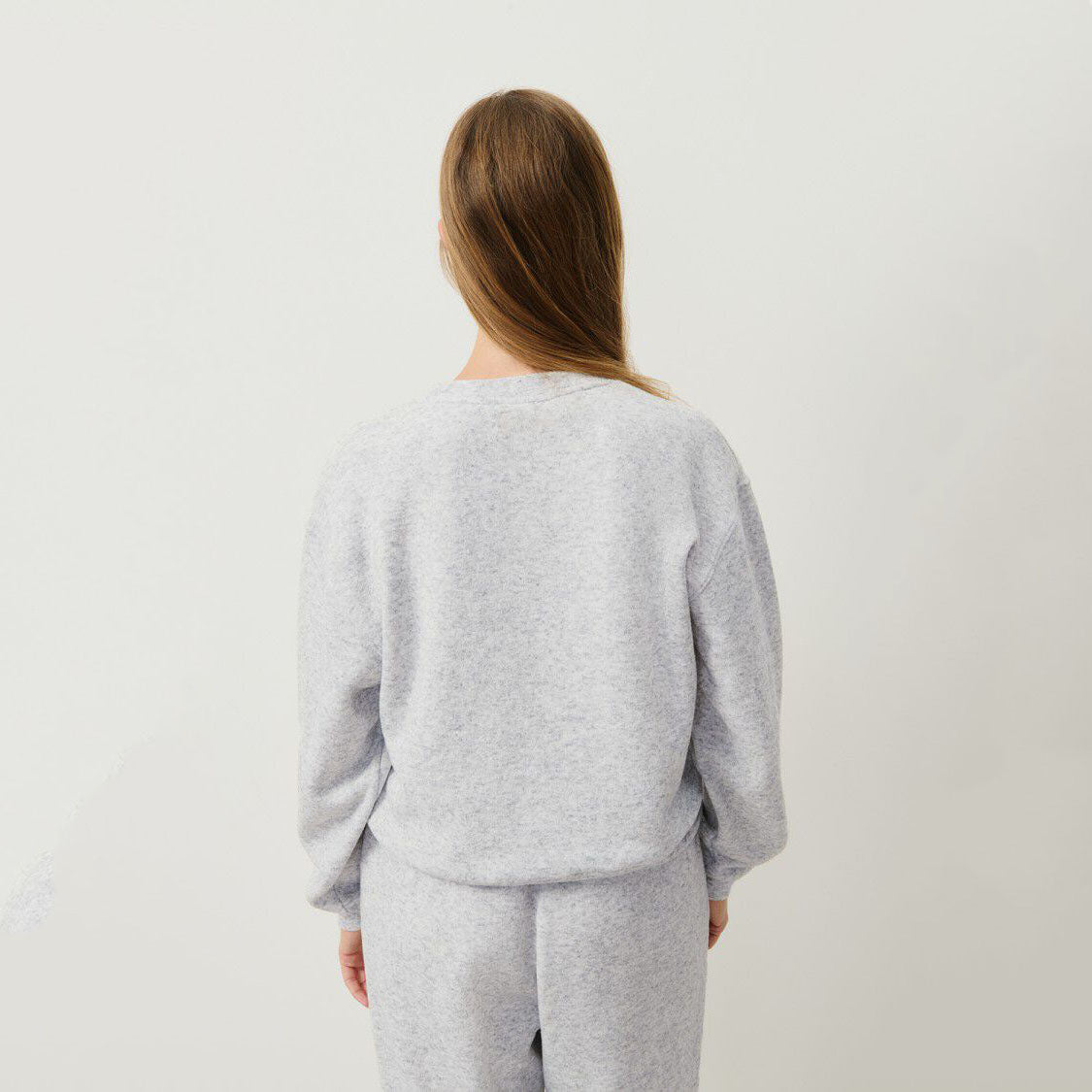 Women Light Grey Cotton Sweatshirt