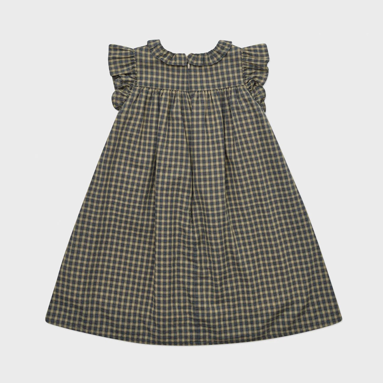Girls Green Plaid Dress