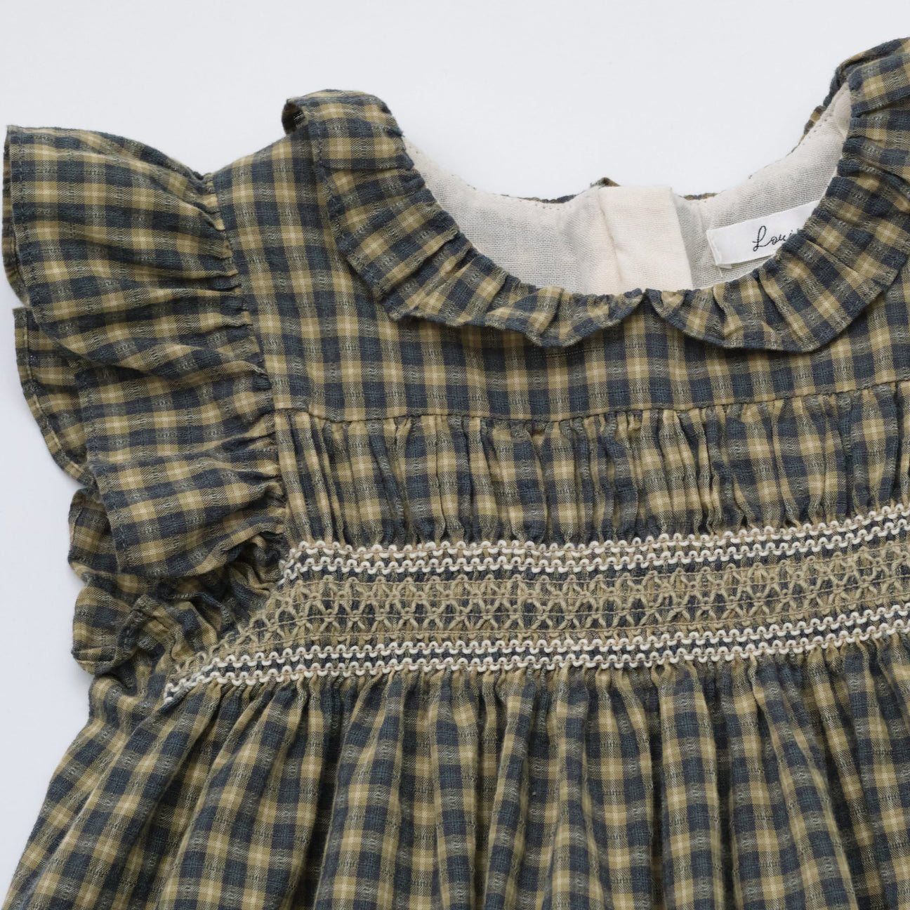 Girls Green Plaid Dress