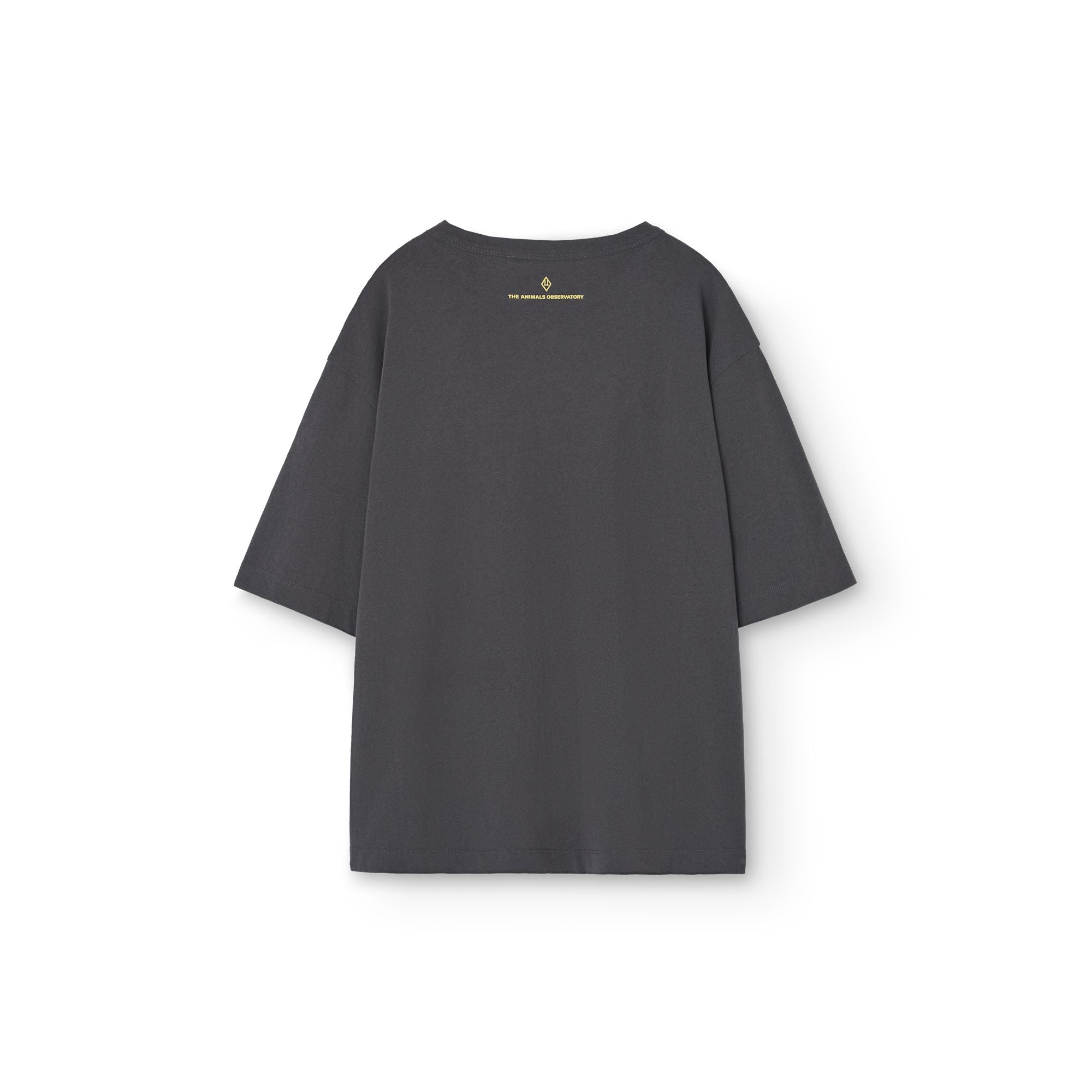Boys & Girls Dark Grey Printed Cotton T-Shirt