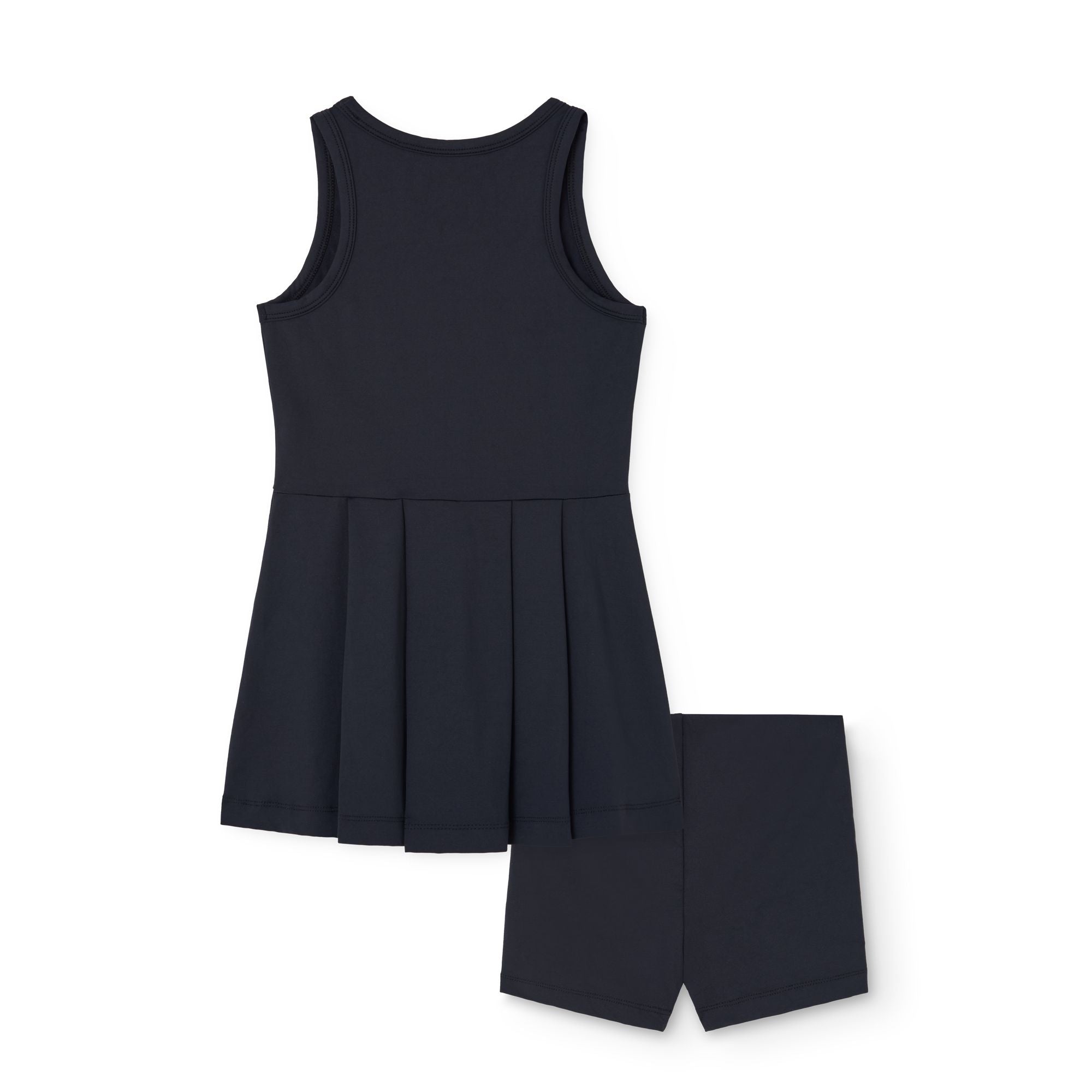 Girls Dark Grey Printed Logo Dress Set