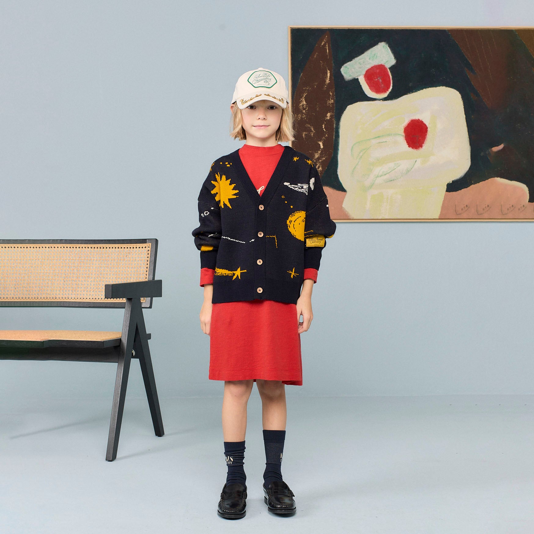 Boys & Girls Navy Starry Sky Knit Cardigan
