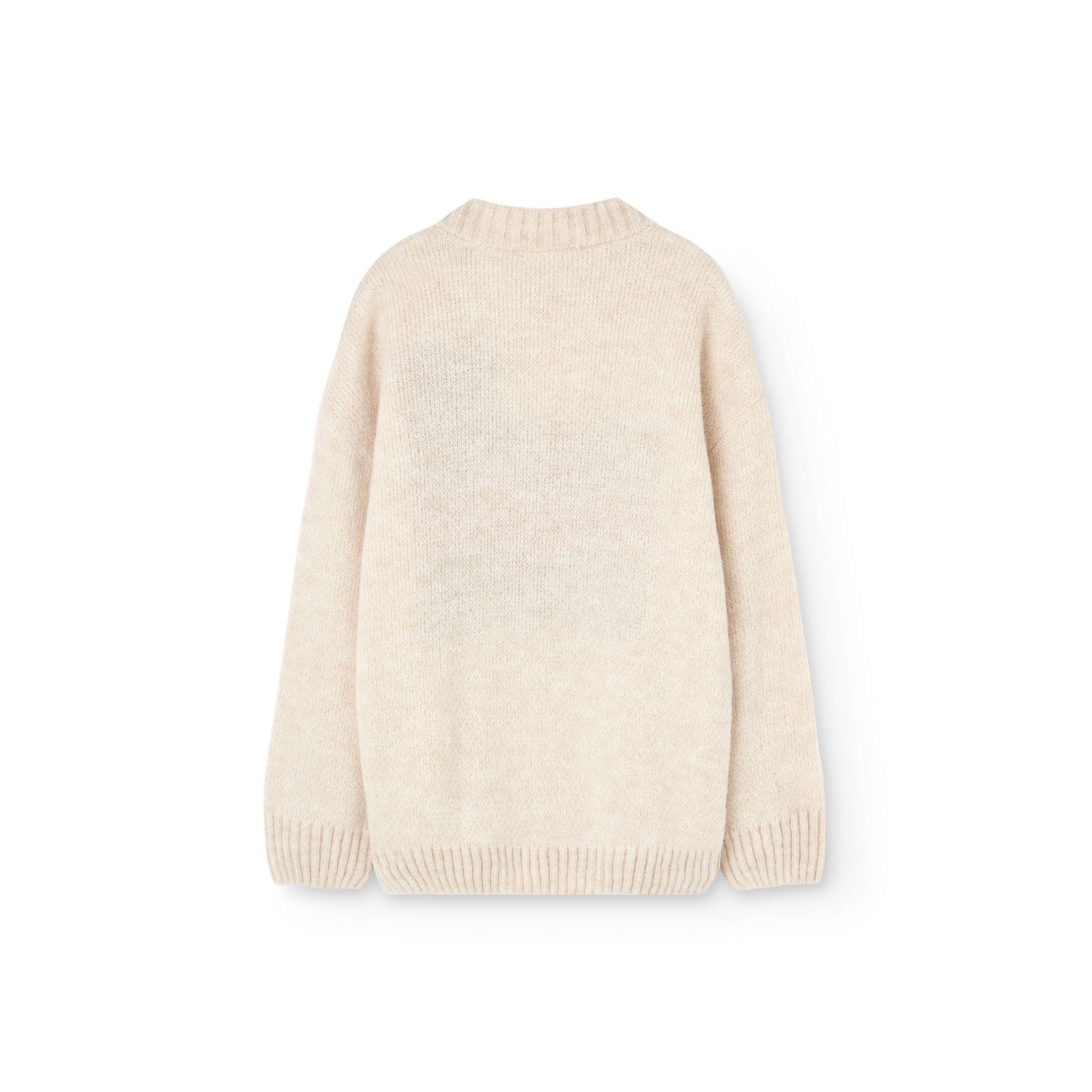 Boys & Girls White Jacquard Knit Sweater