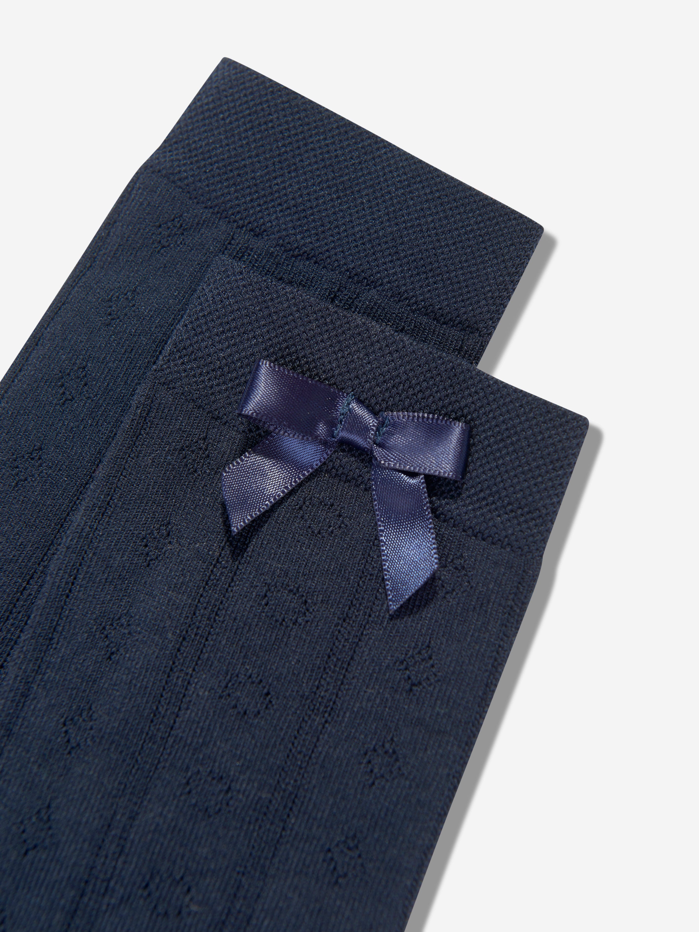 Falke Girls Ajour Knee-High Socks in Navy