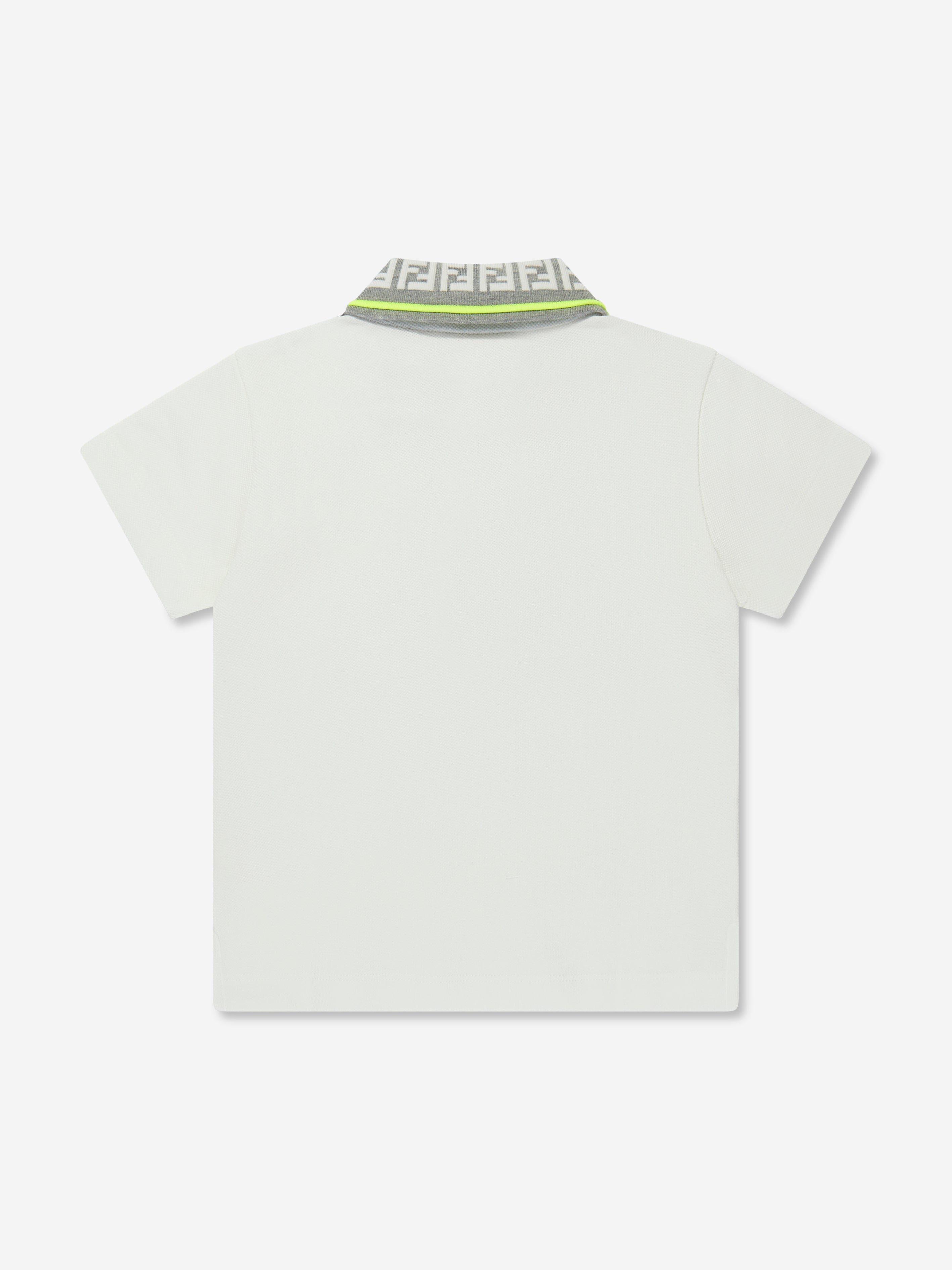 Boys Logo Polo Shirt in Ivory