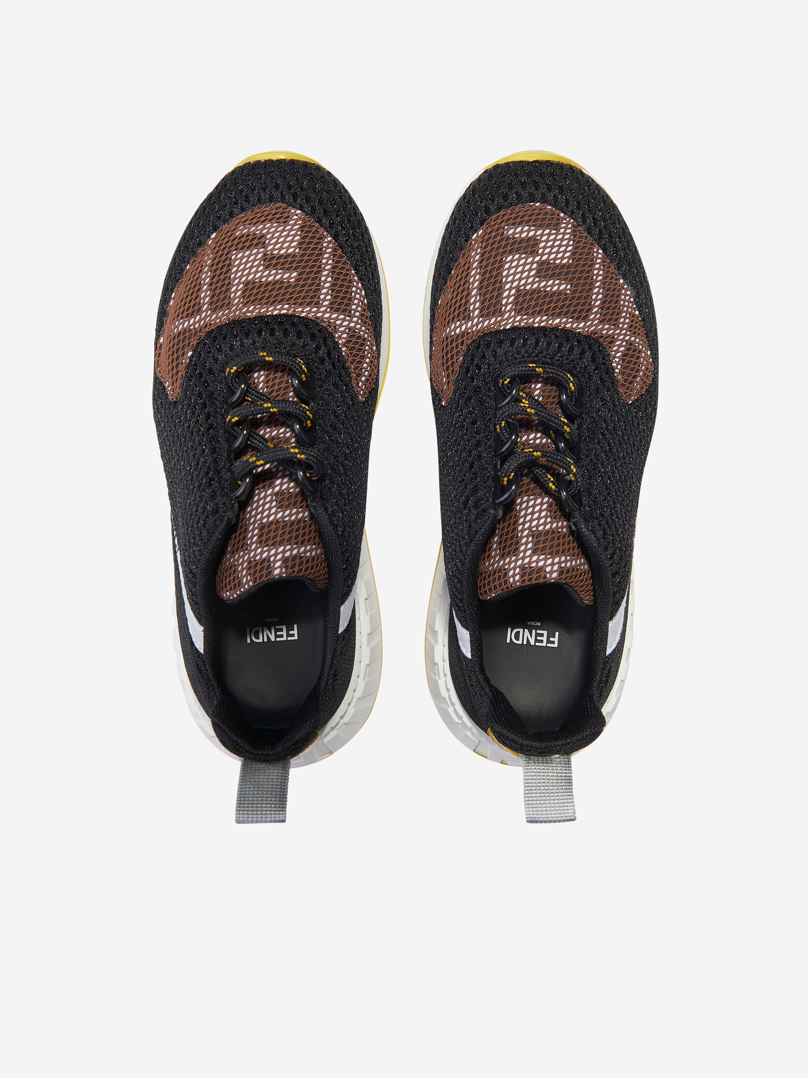Kids Mesh FF Logo Trainers in Black