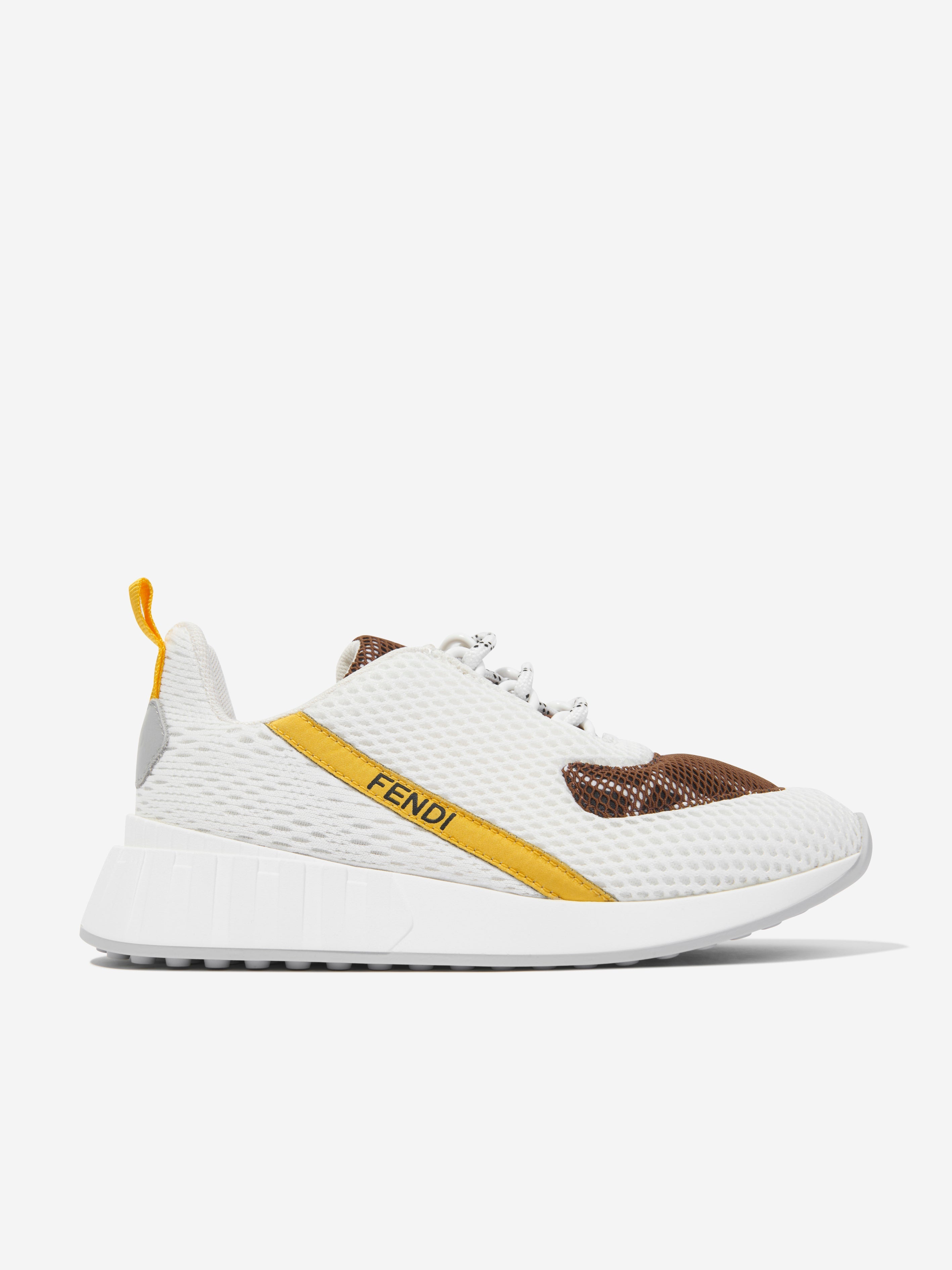 Kids Mesh FF Logo Trainers in White