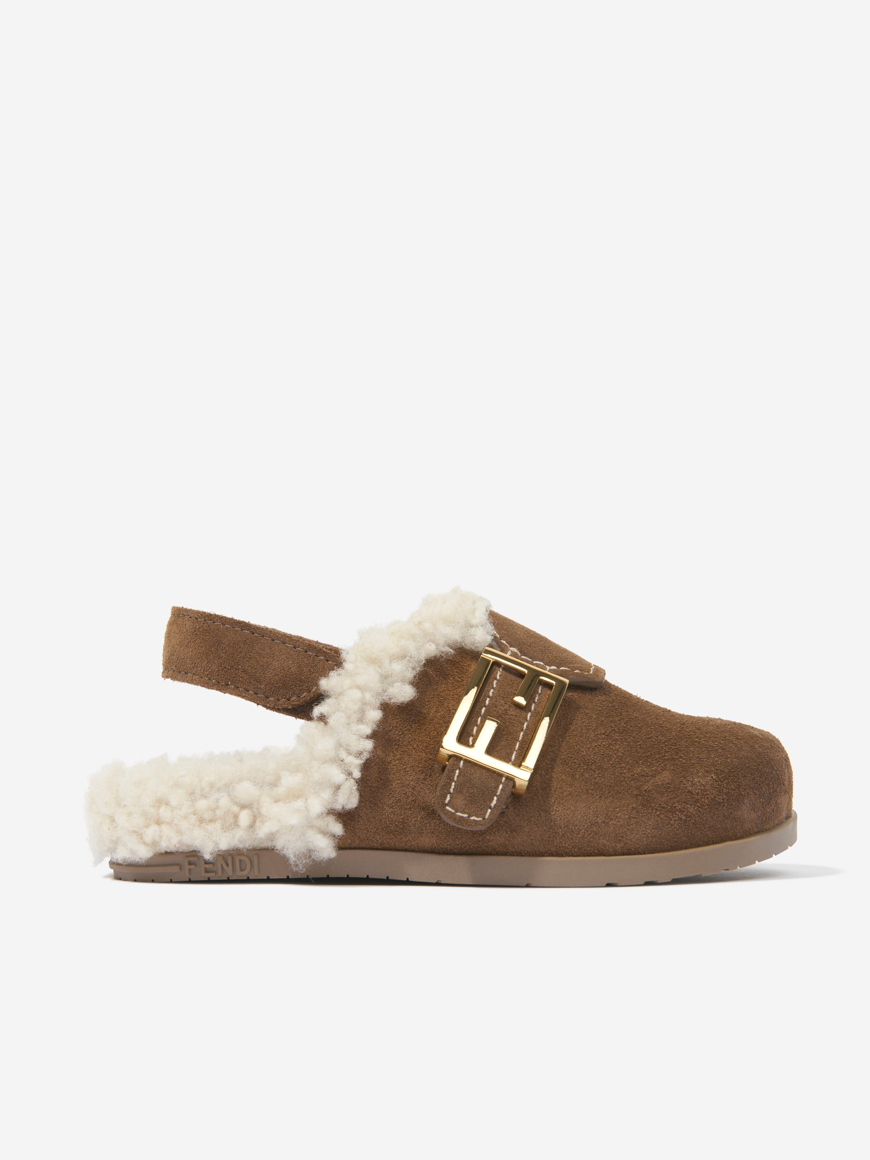Kids Sherpa Slipper in Brown