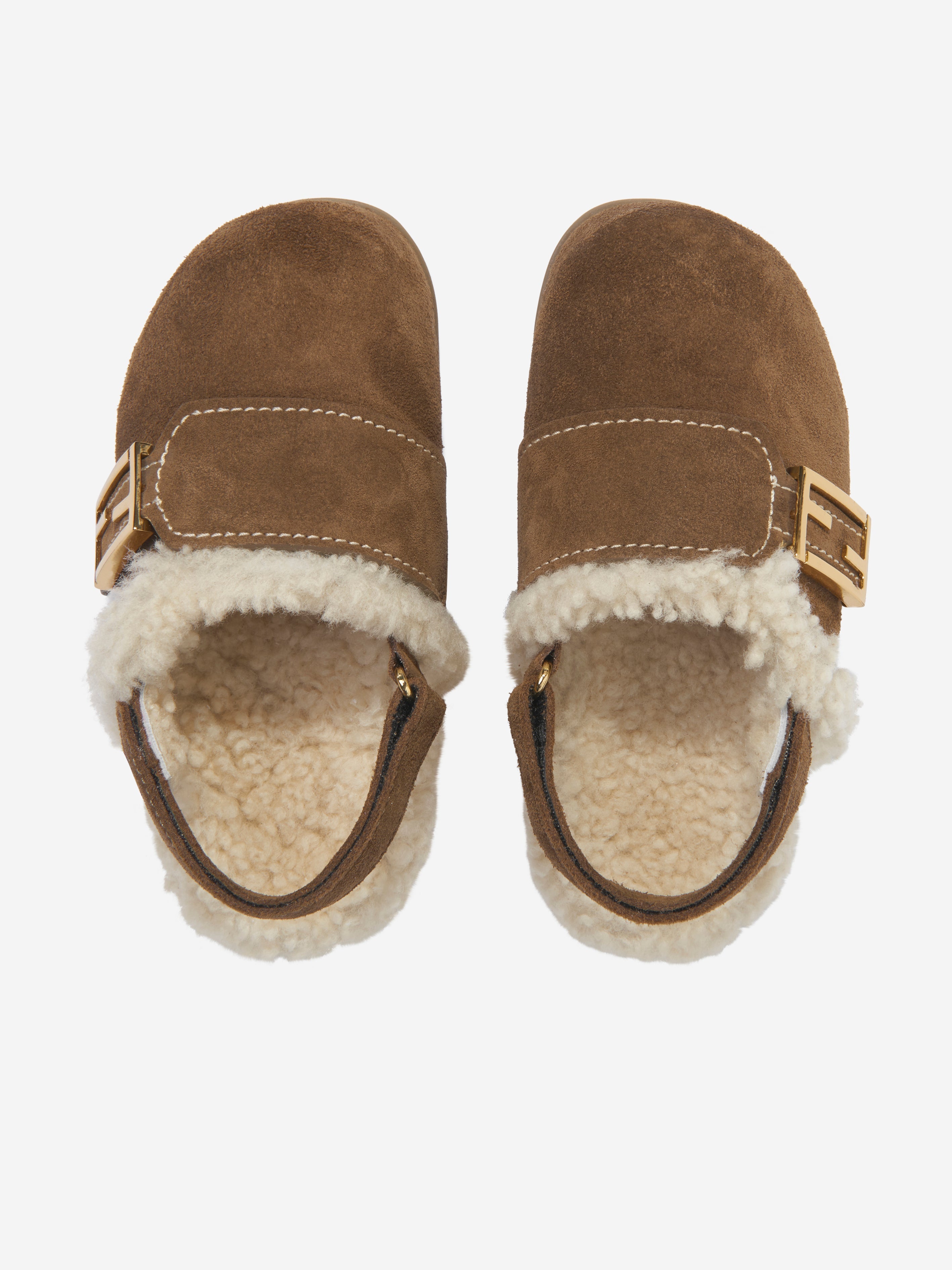 Kids Sherpa Slipper in Brown