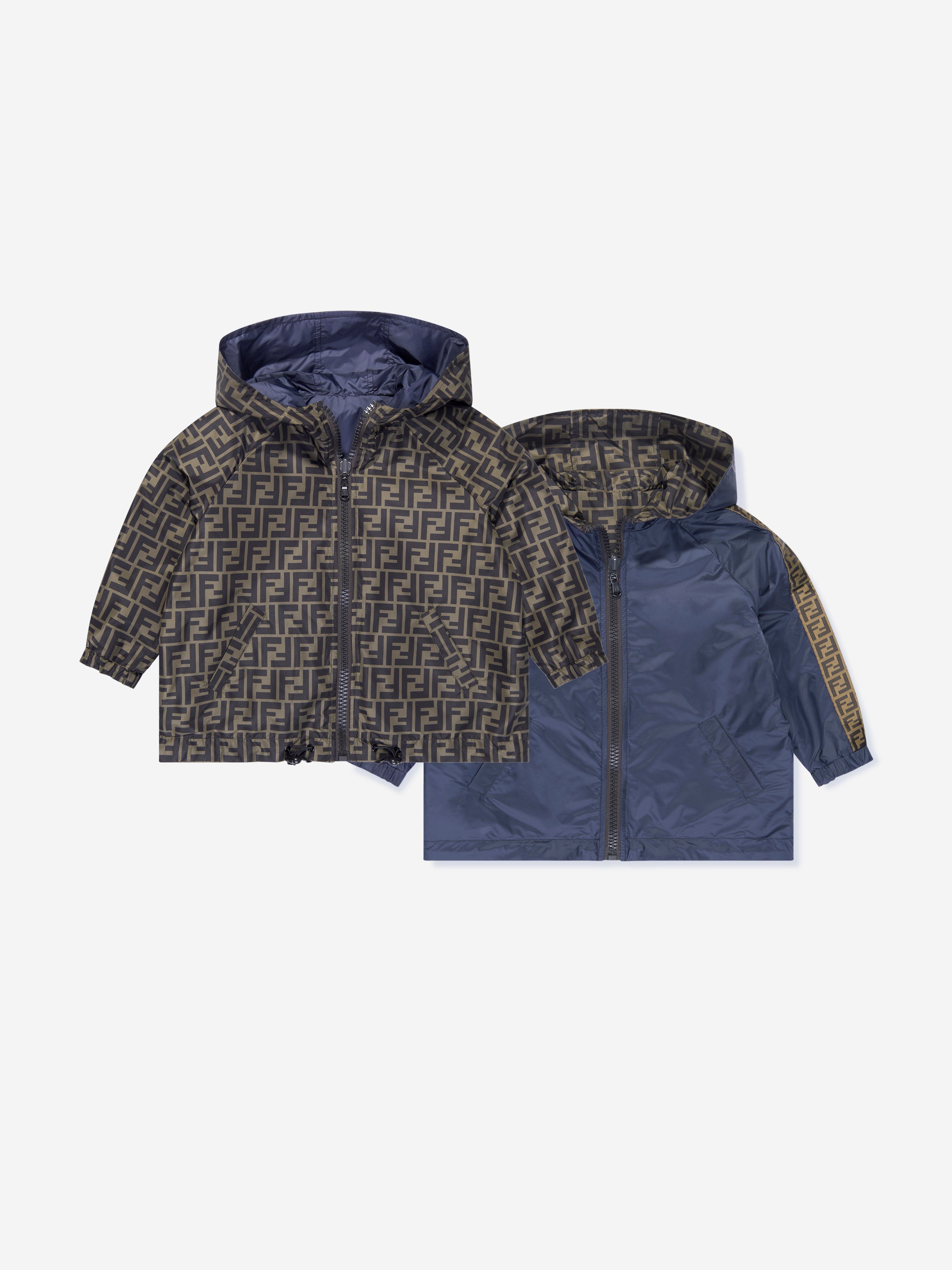 Kids Reversible K-Way Jacket in Blue