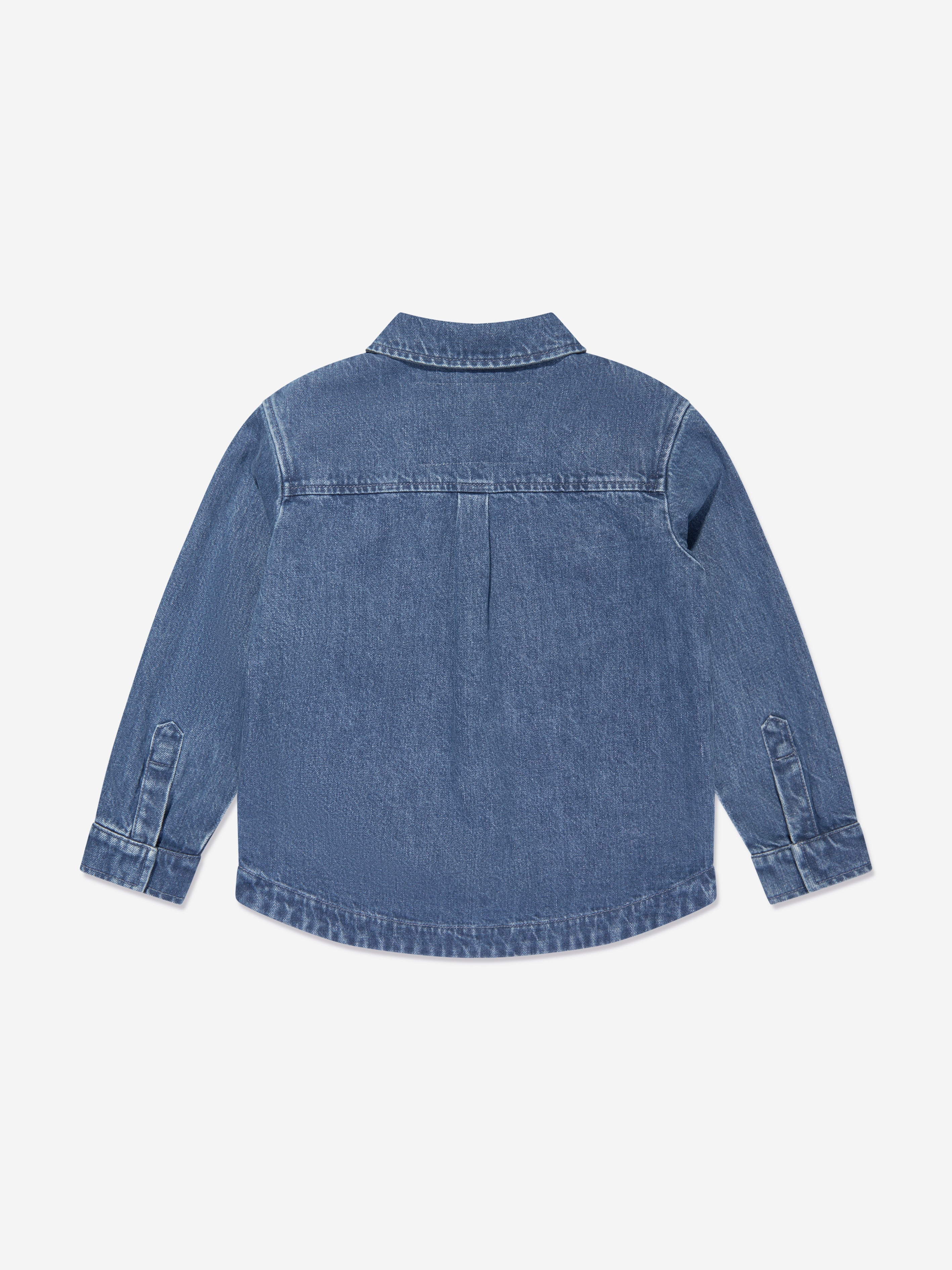 Kids FF Logo Denim Overshirt in Blue