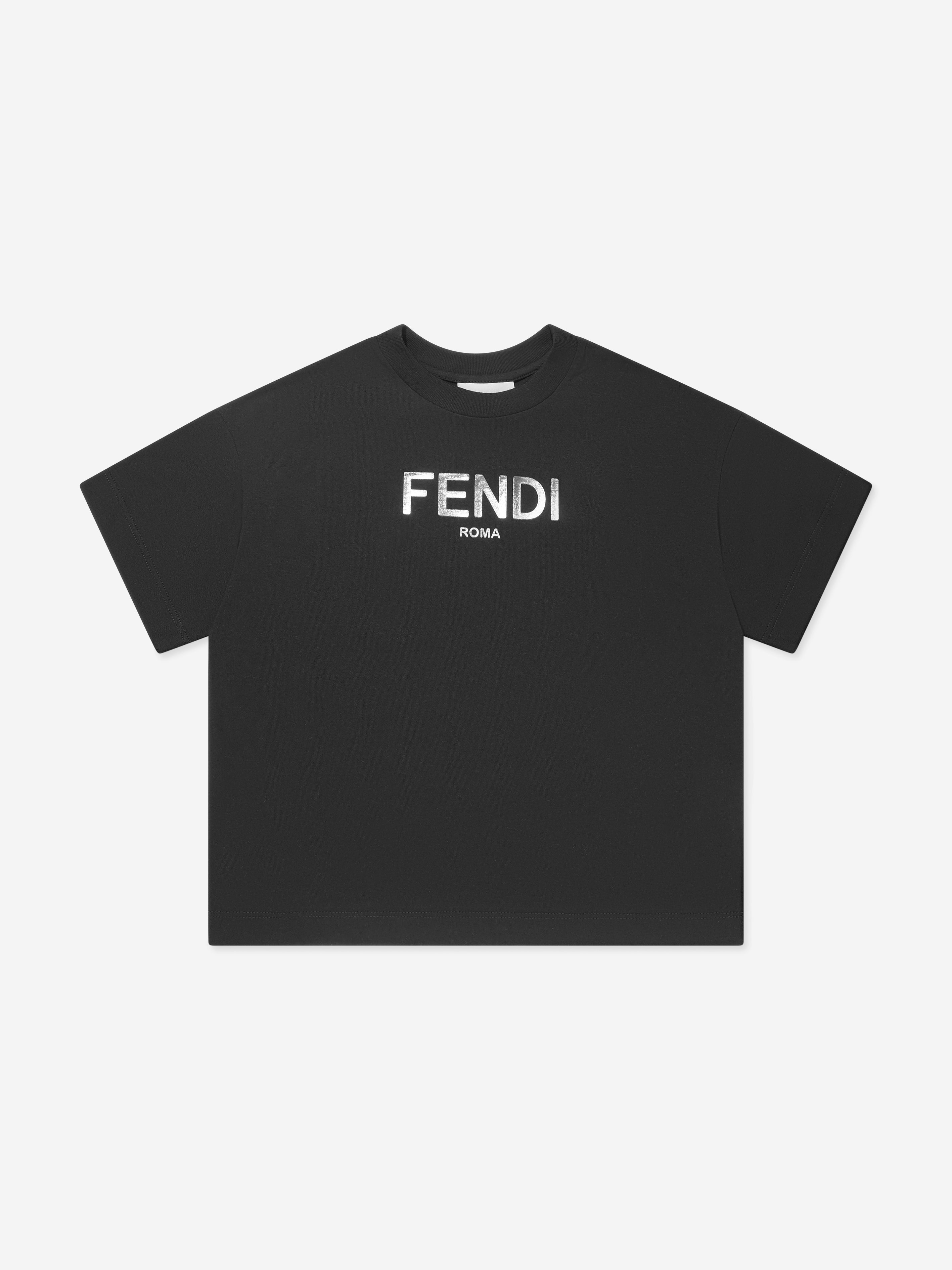 Kids Metallic Logo T-Shirt in Black