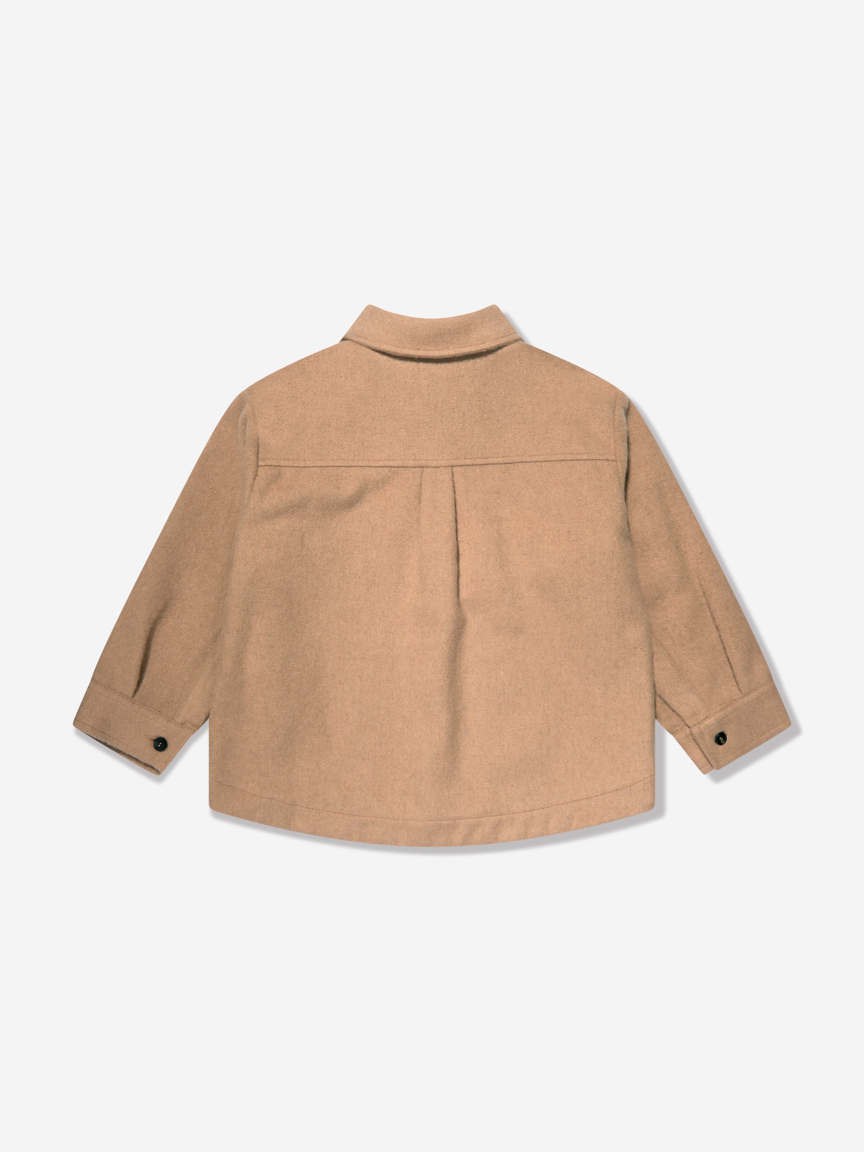 Boys FF Pocket Flannel Shirt in Beige