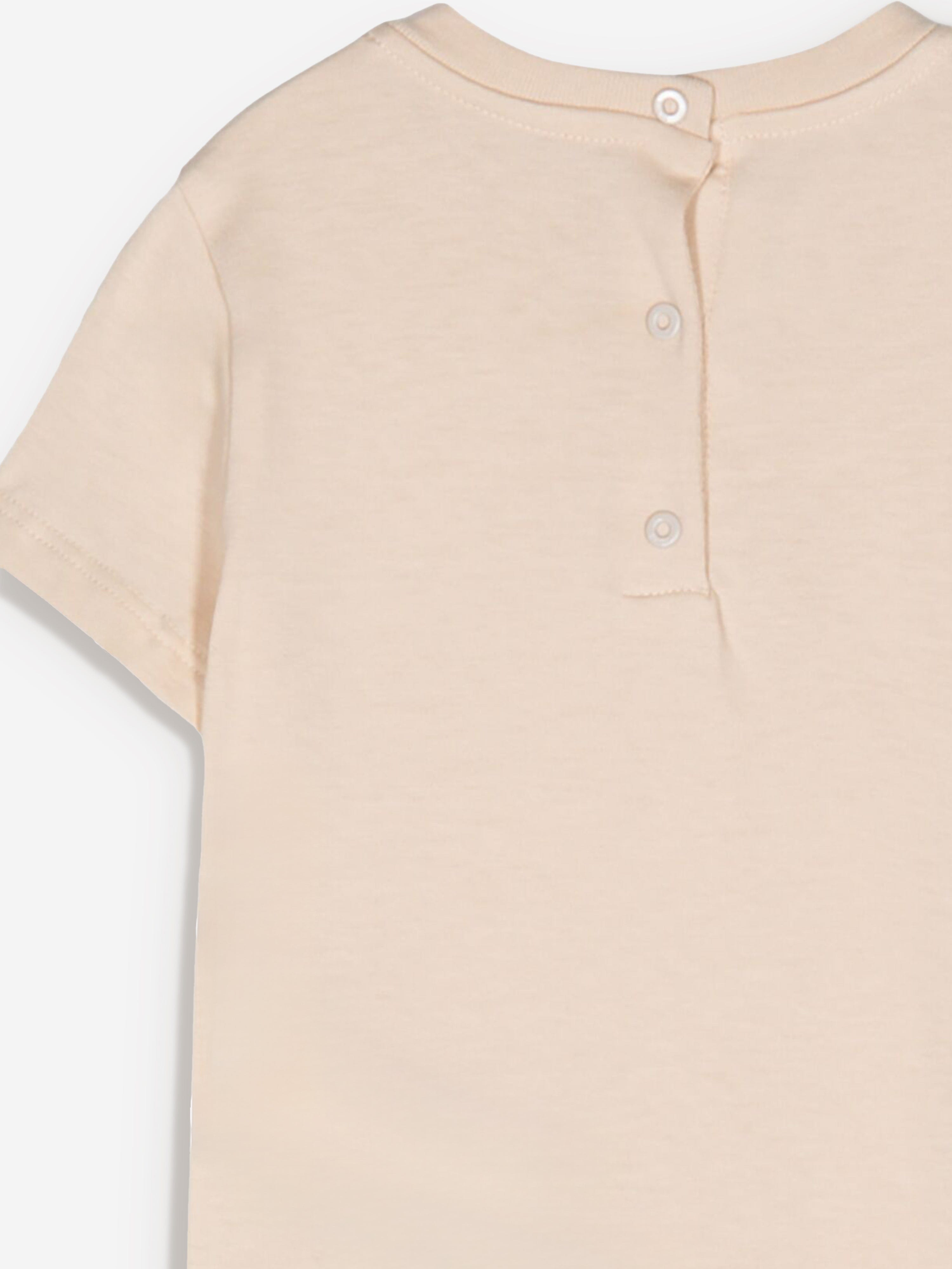 Fendi Baby Logo T-Shirt in Beige