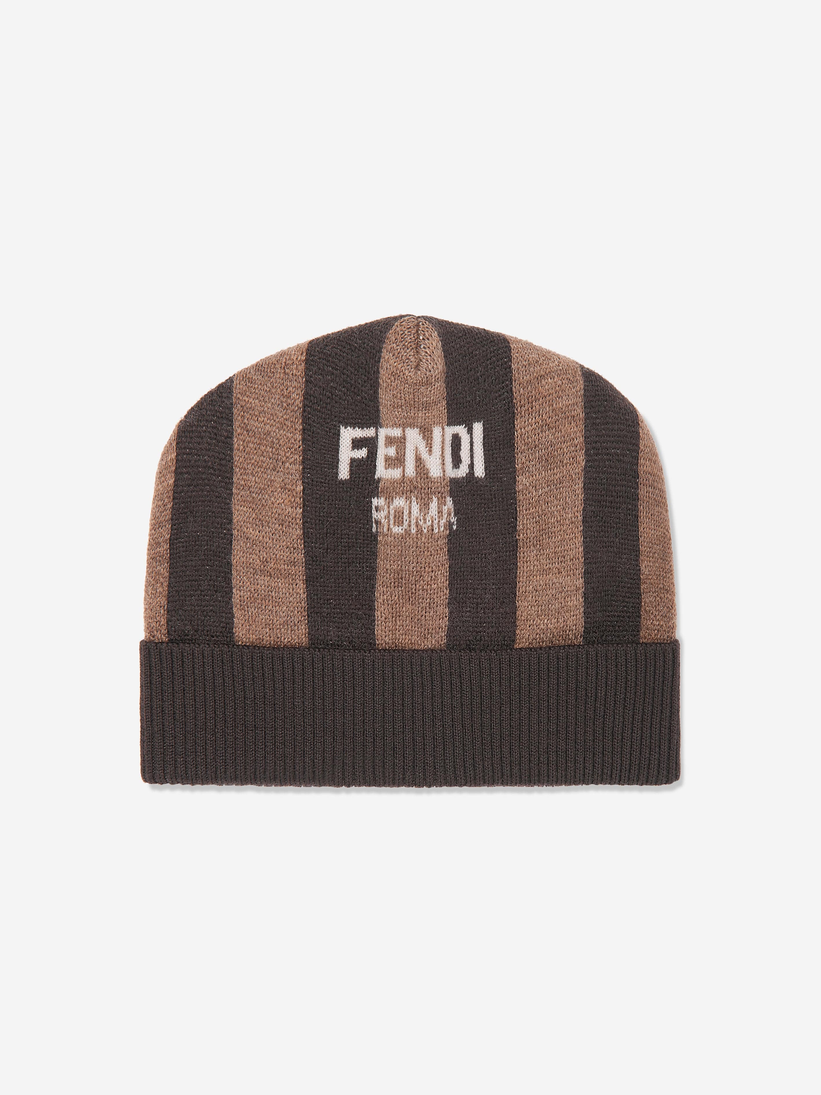 Baby Wool Roma Beanie Hat in Brown