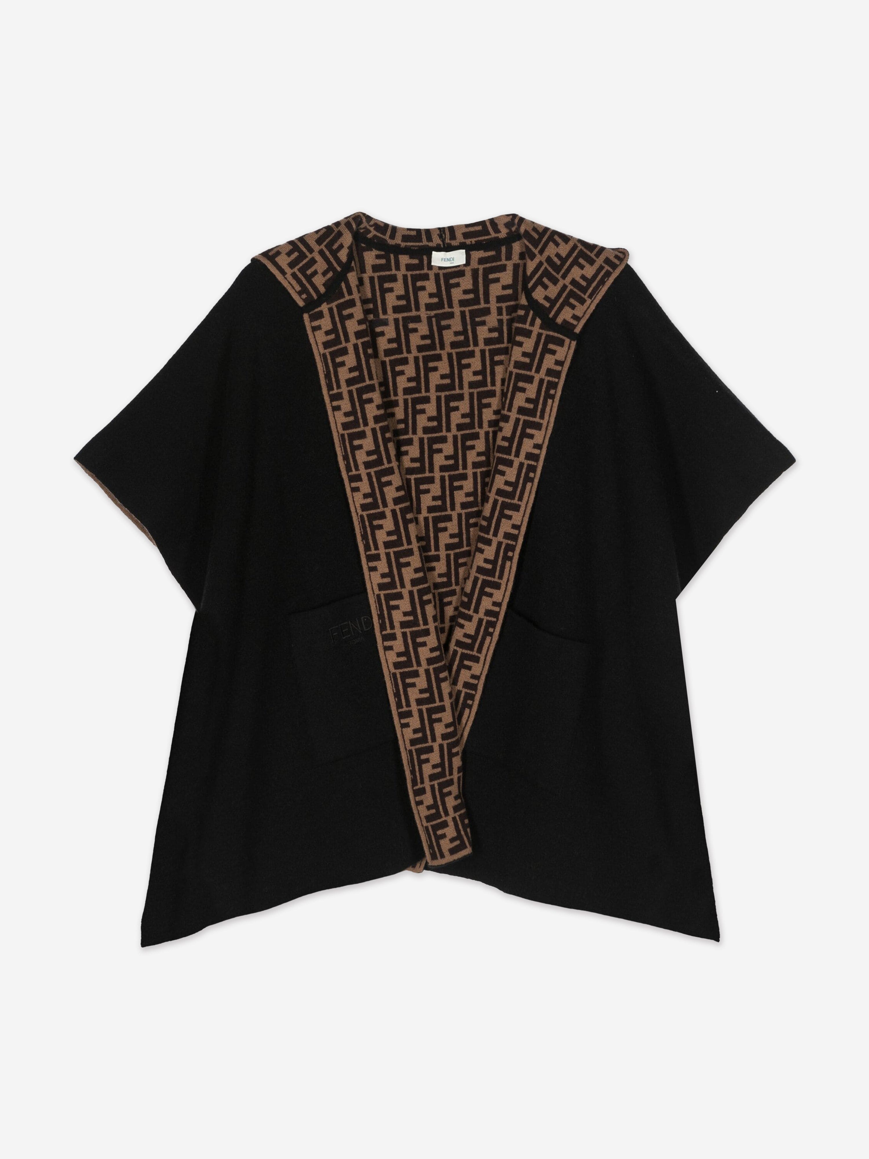 Girls Reversible Logo Cape in Black