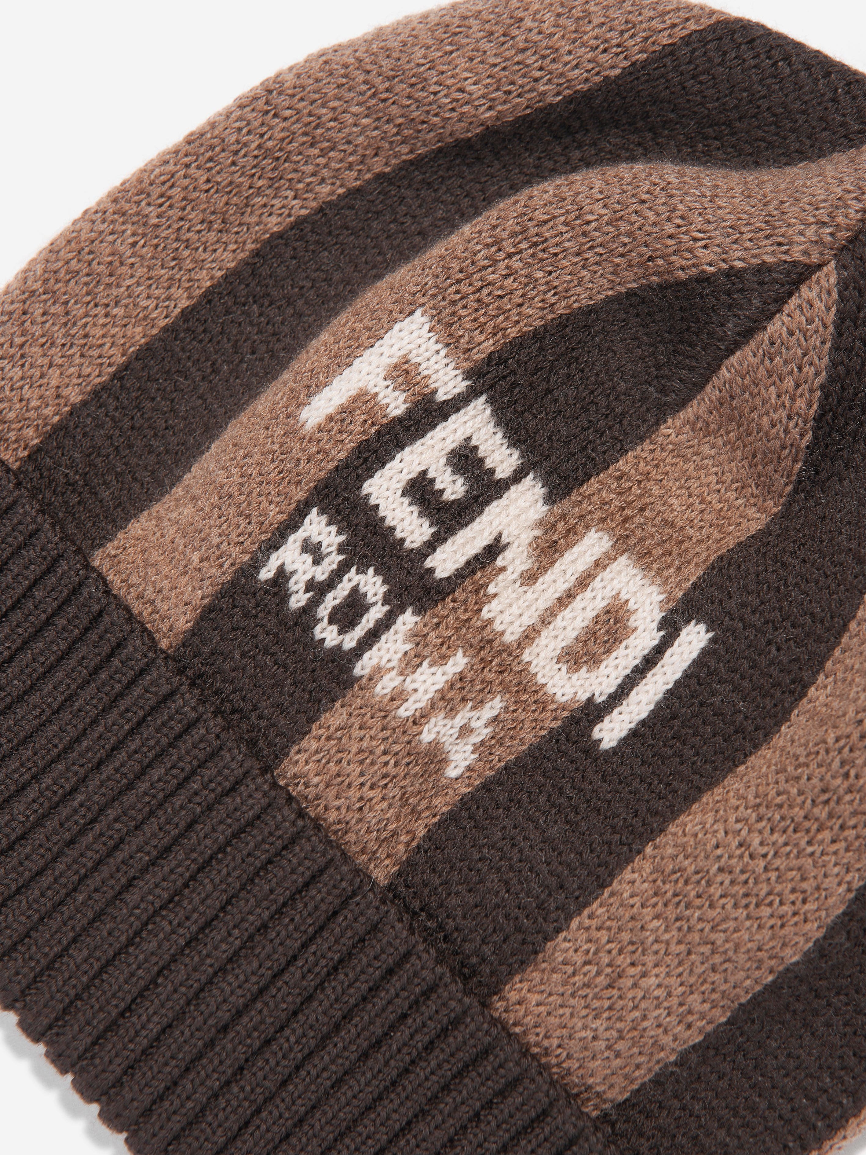 Kids Wool Roma Beanie Hat in Brown