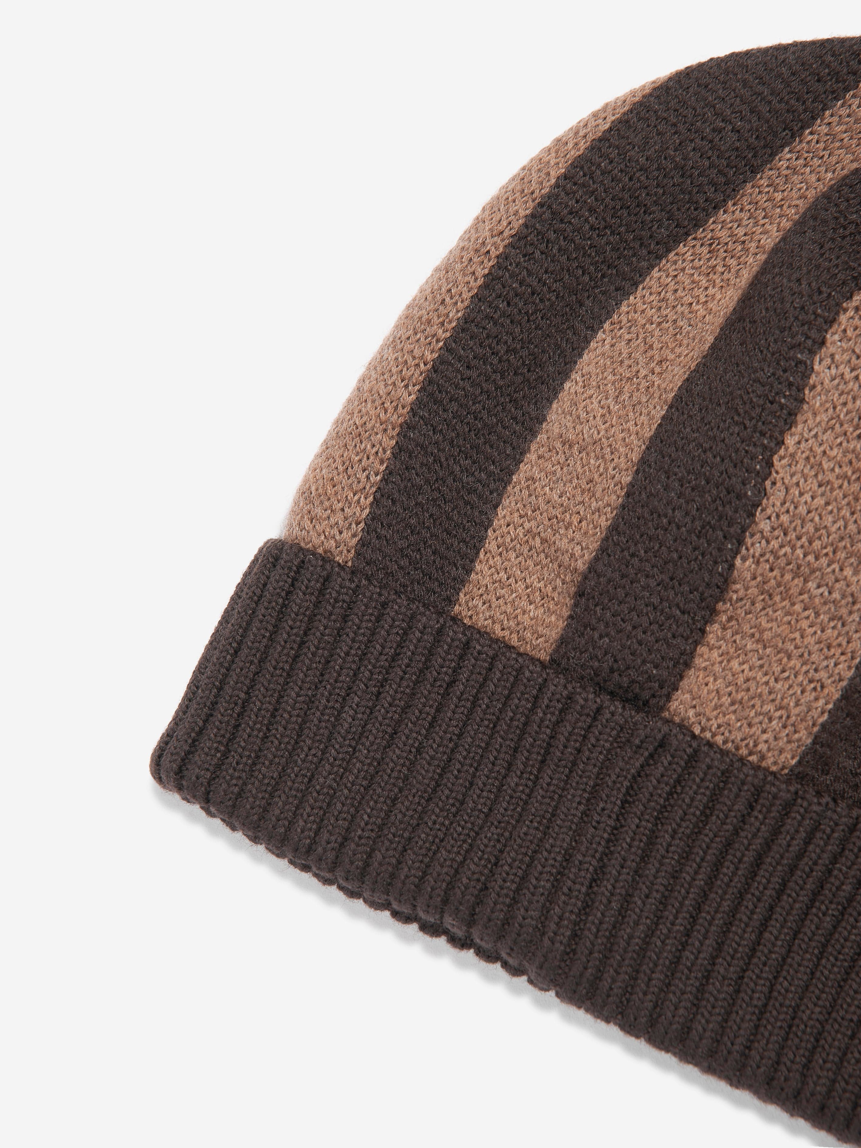 Kids Wool Roma Beanie Hat in Brown