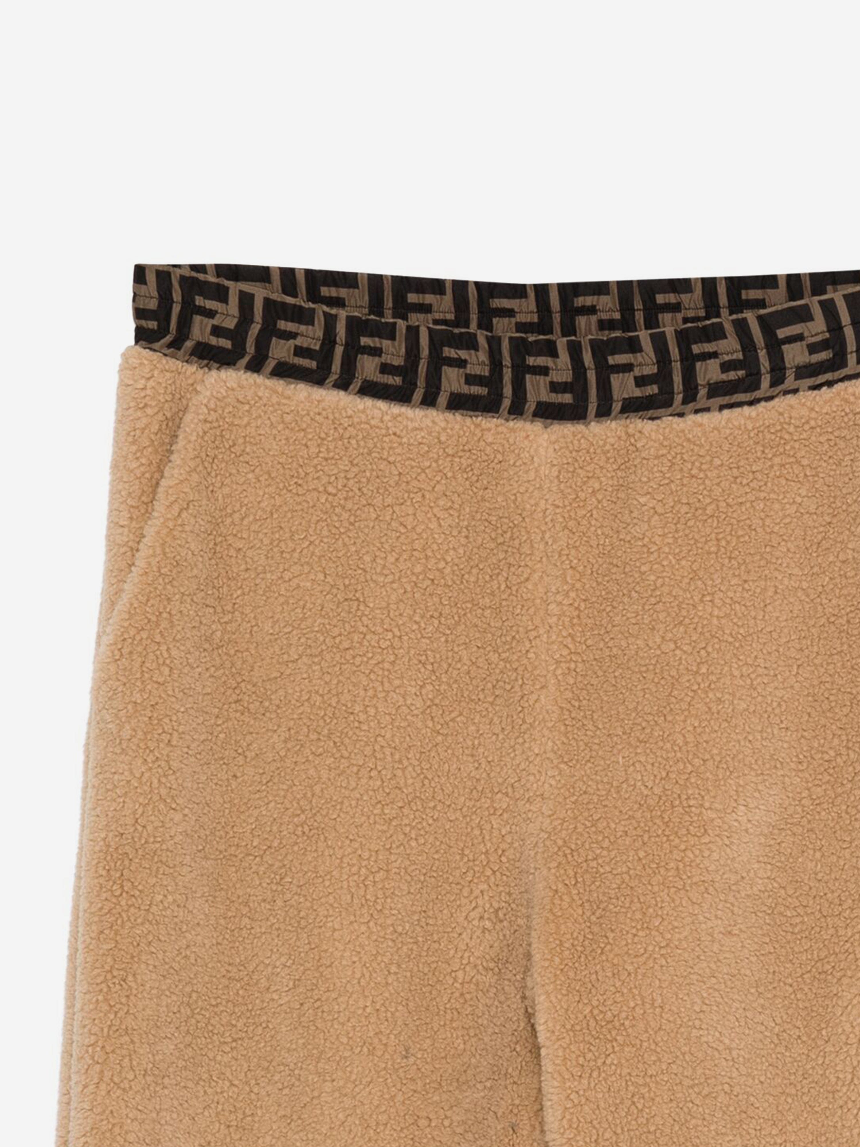 Kids Teddy Joggers in Beige