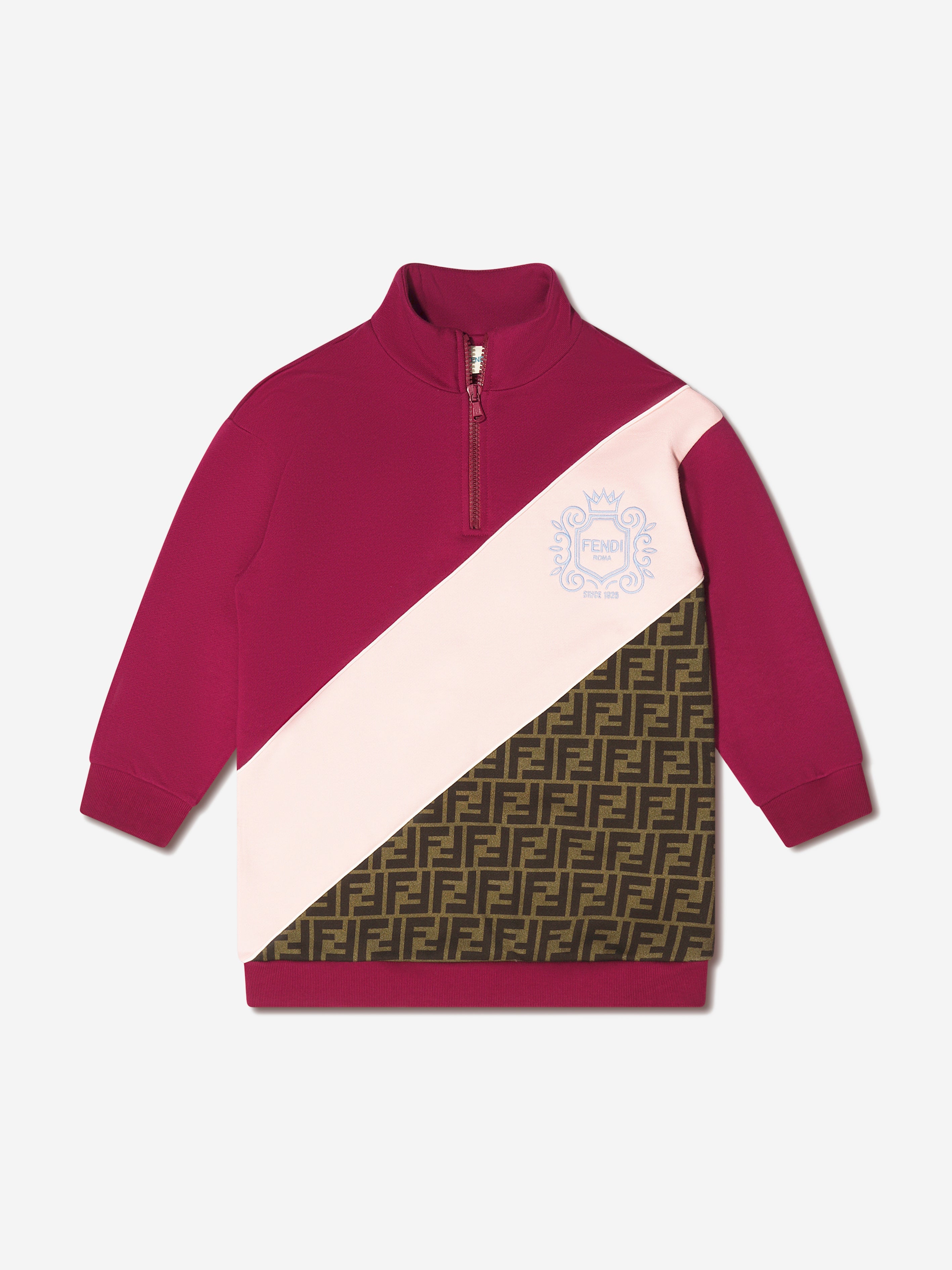 Girls Half Zip Logo Sweatshirt