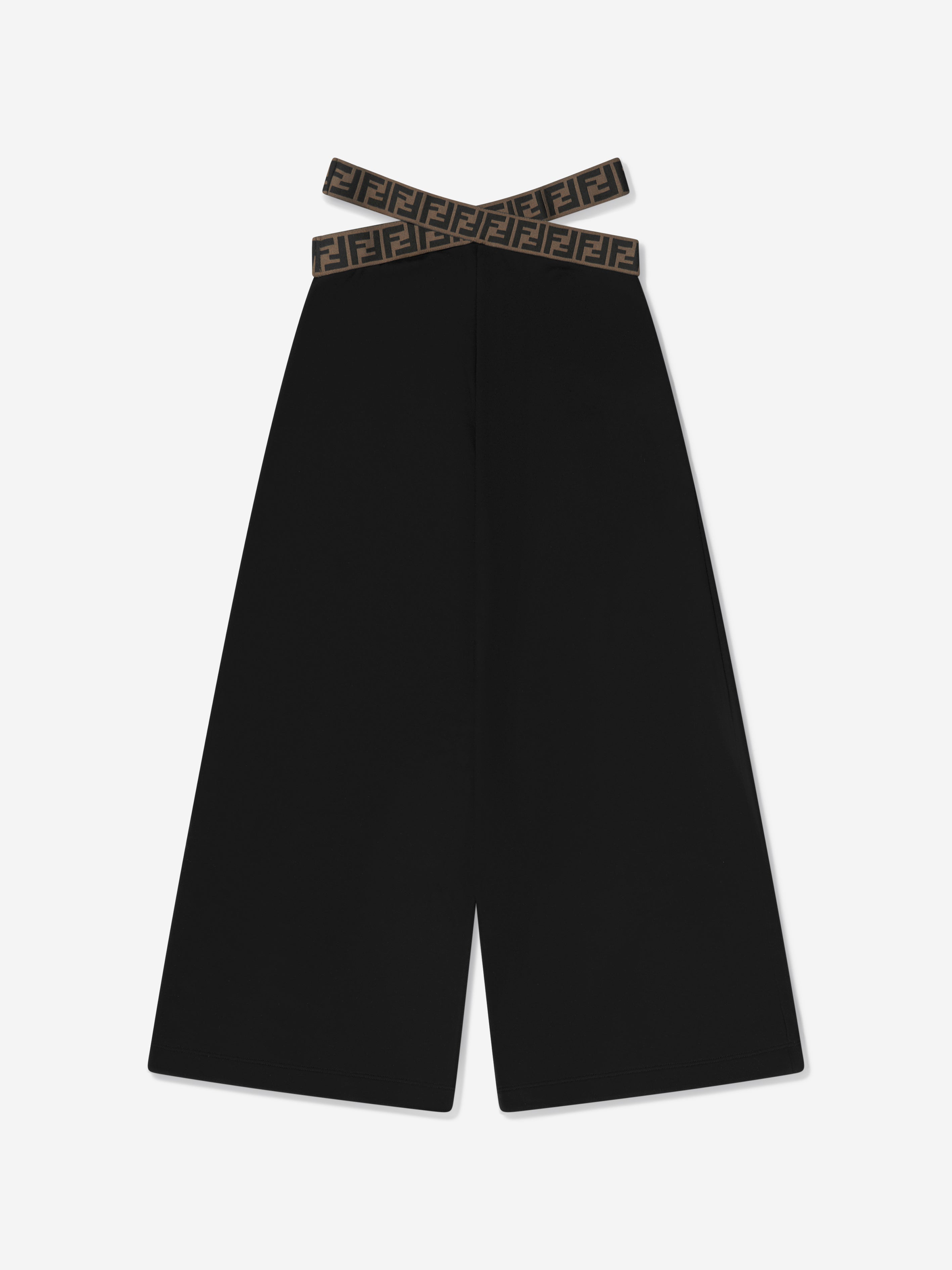 Girls Band Wide Leg Trousers in Black