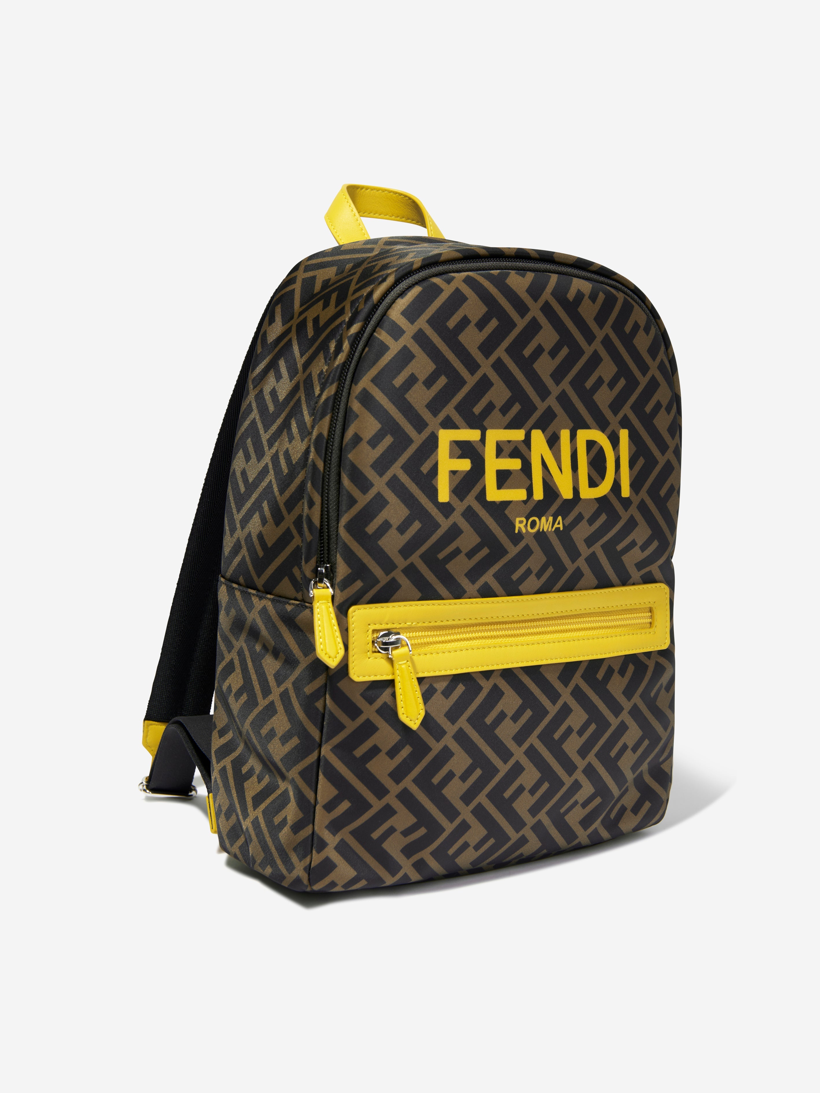 Kids FF Logo Backpack in Brown