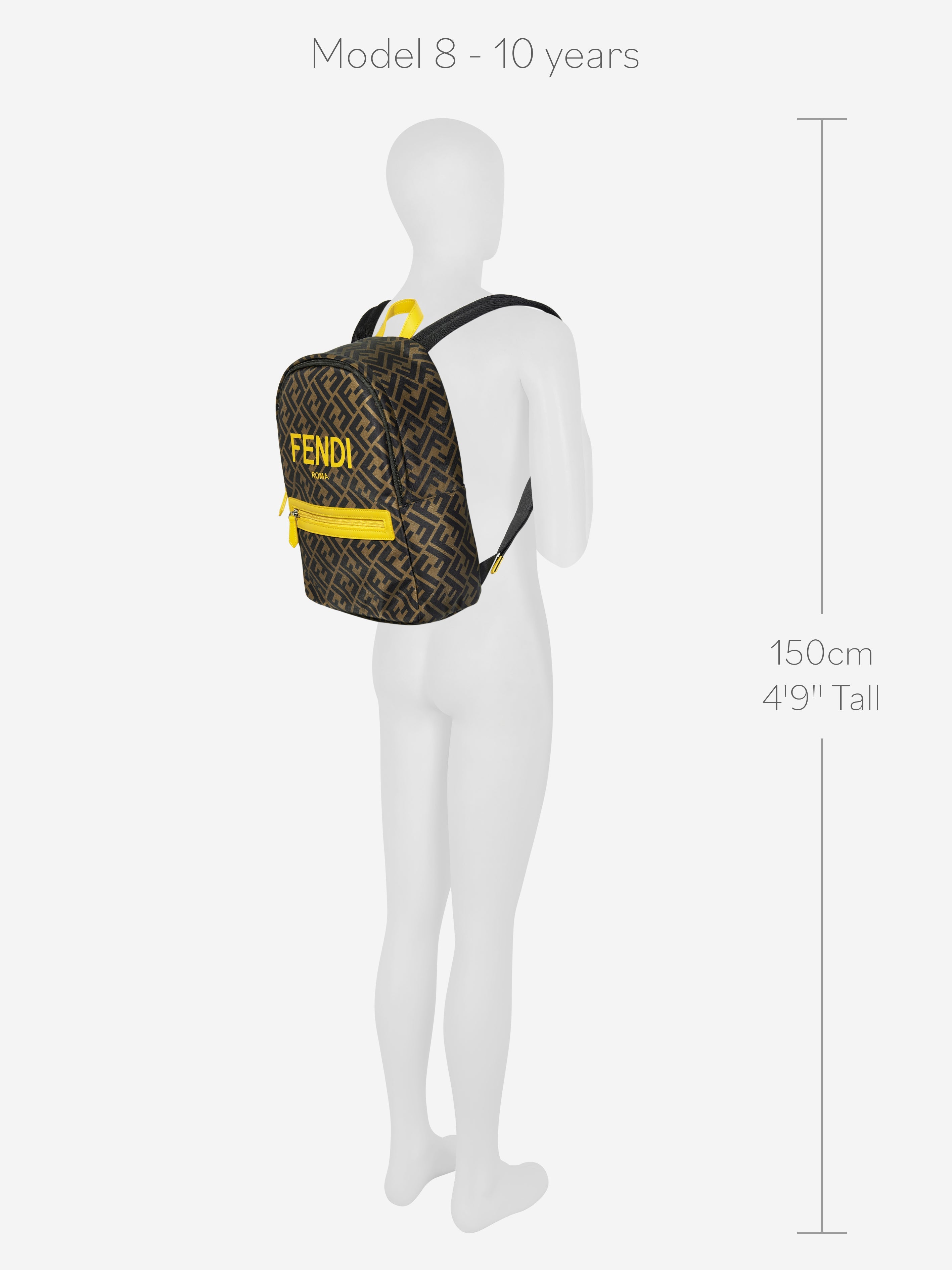 Kids FF Logo Backpack in Brown