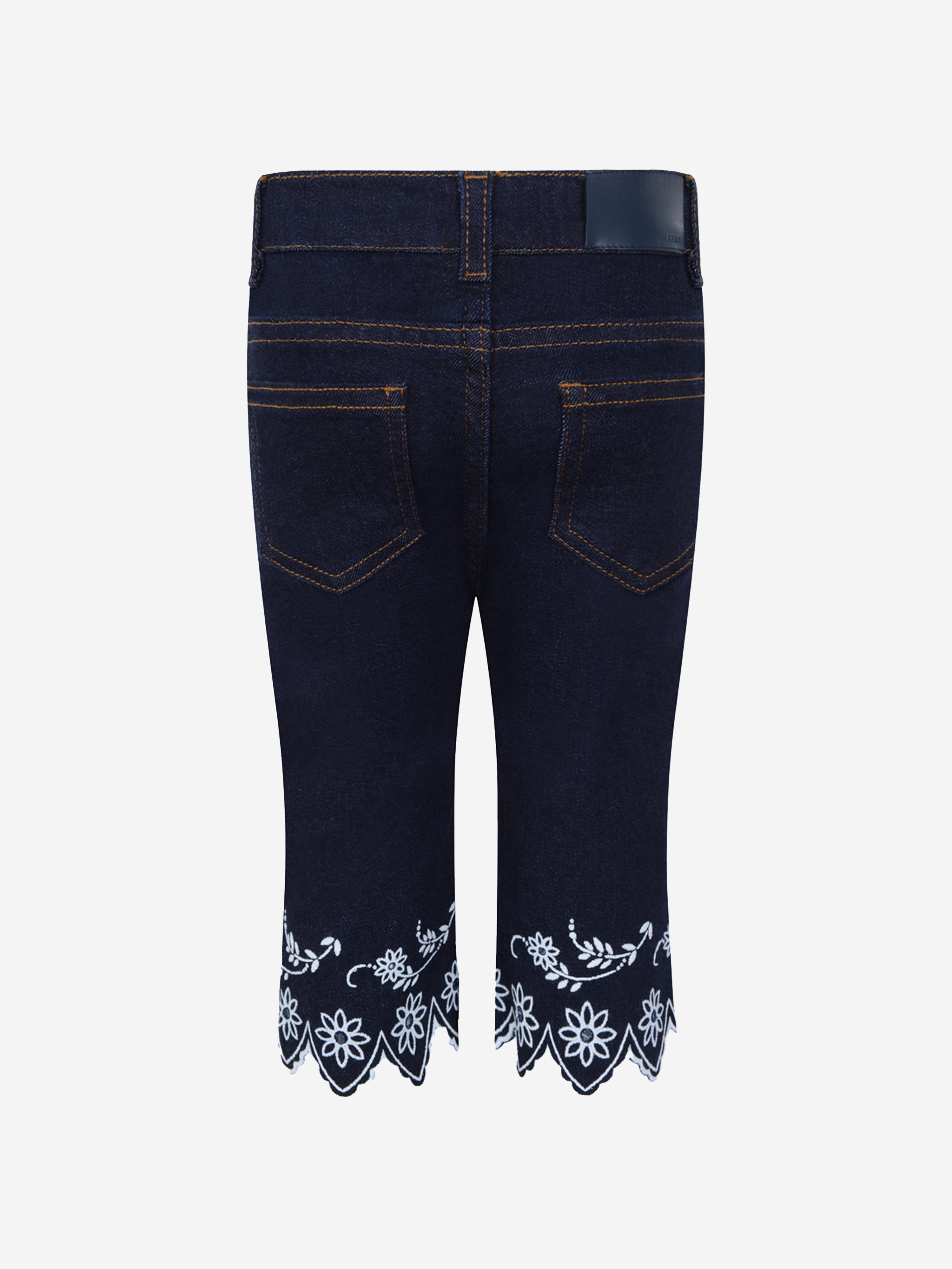 Baby Girls Denim Embroidered Jeans