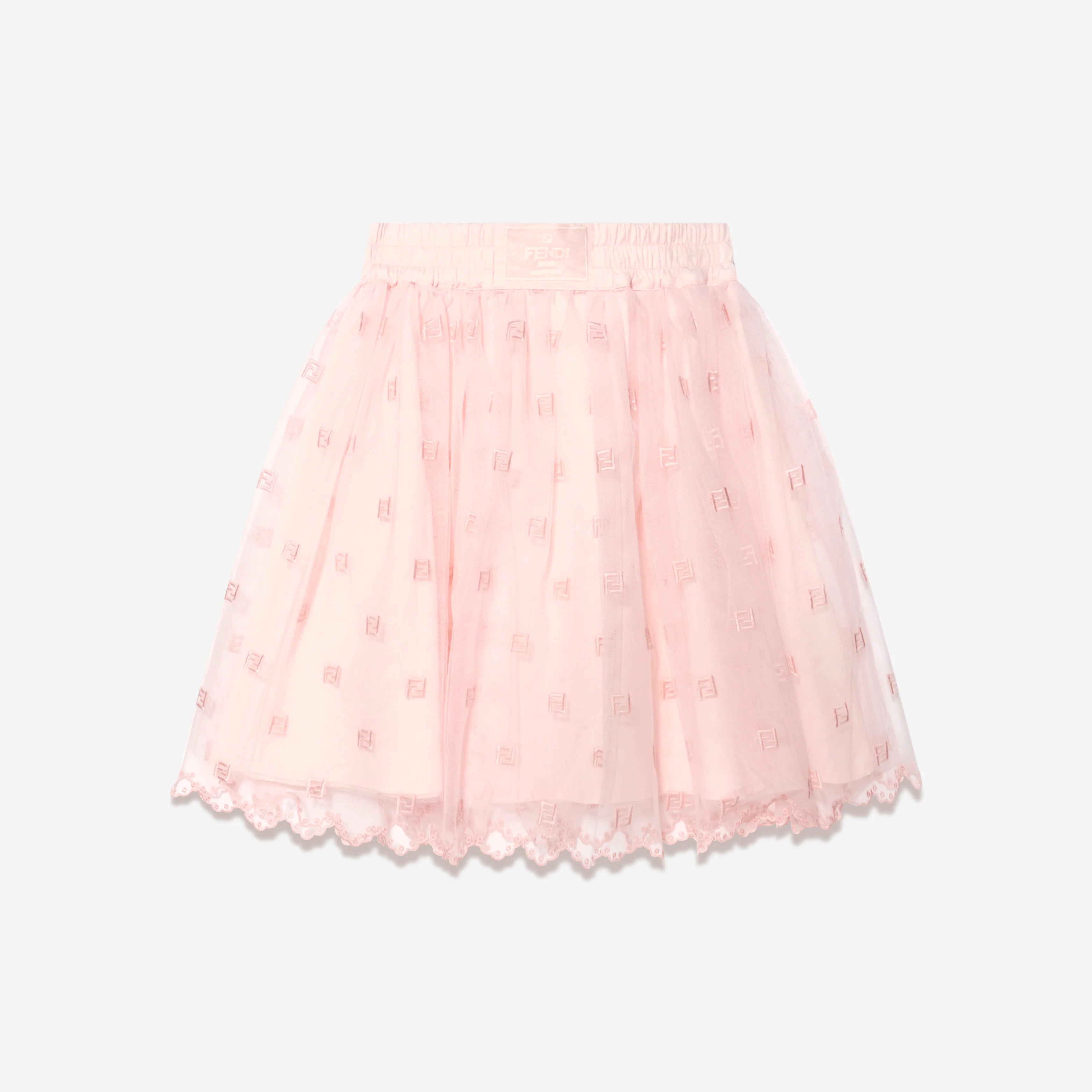 Girls Pink Logo Skirt