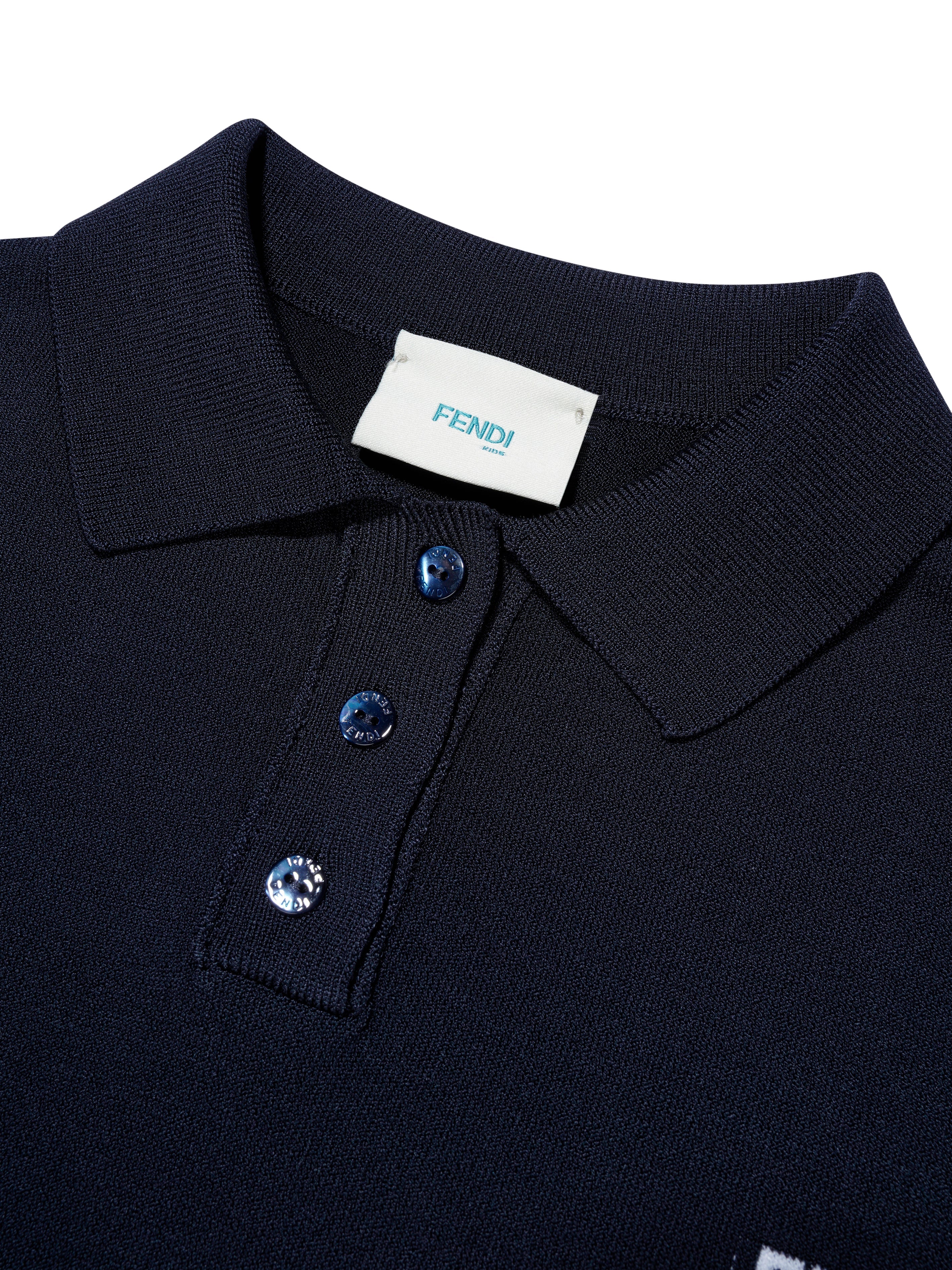 Girls Logo Dress in Navy