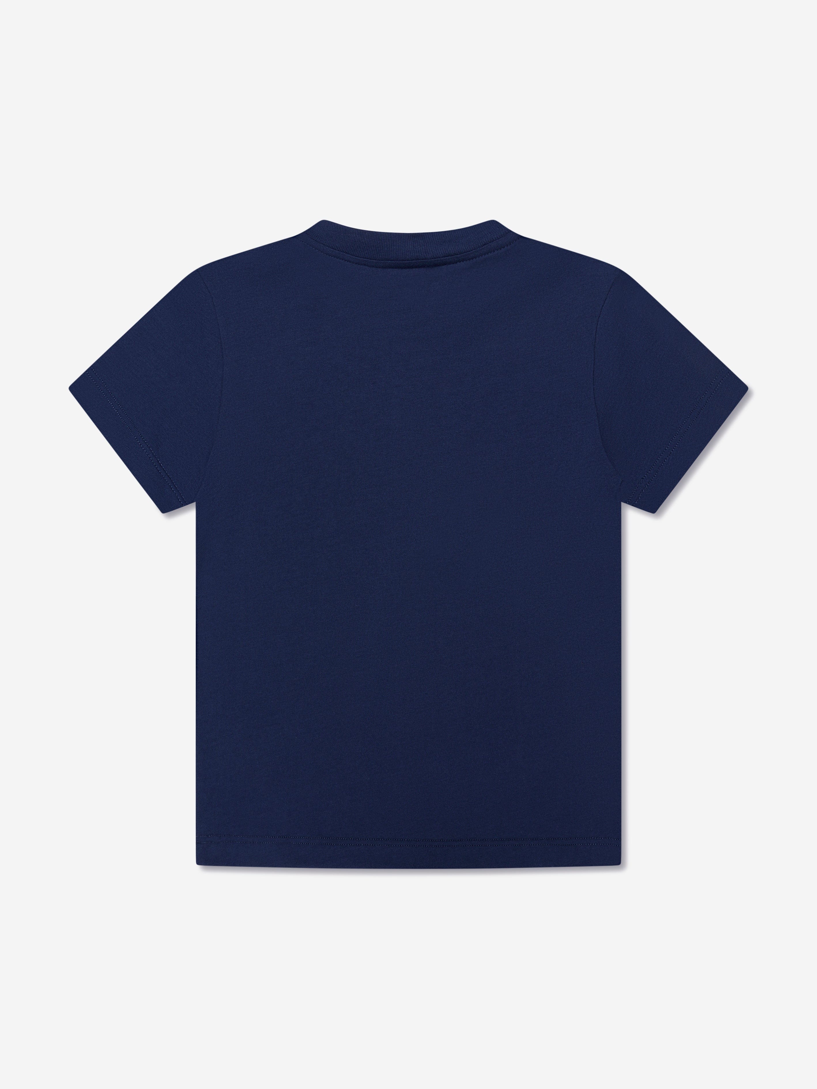 Fendi Kids Logo T-Shirt in Navy