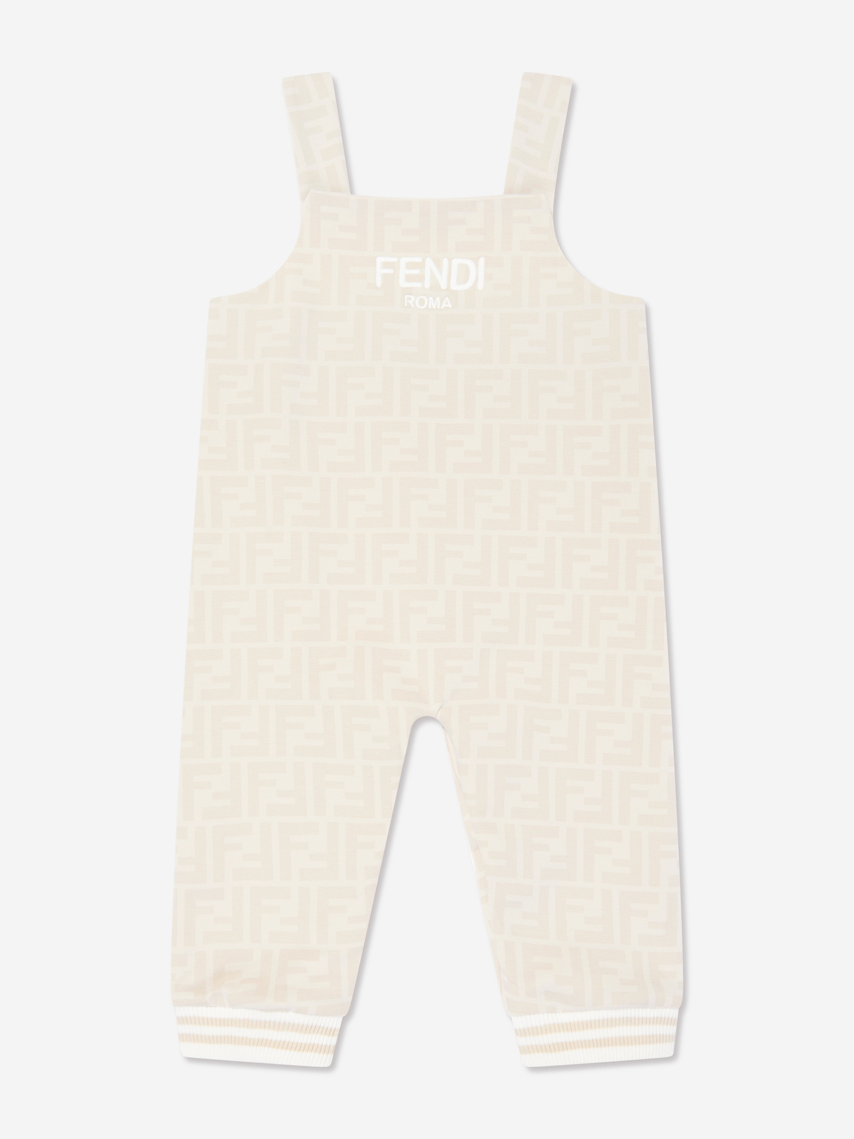 Baby Dungarees Set in Beige
