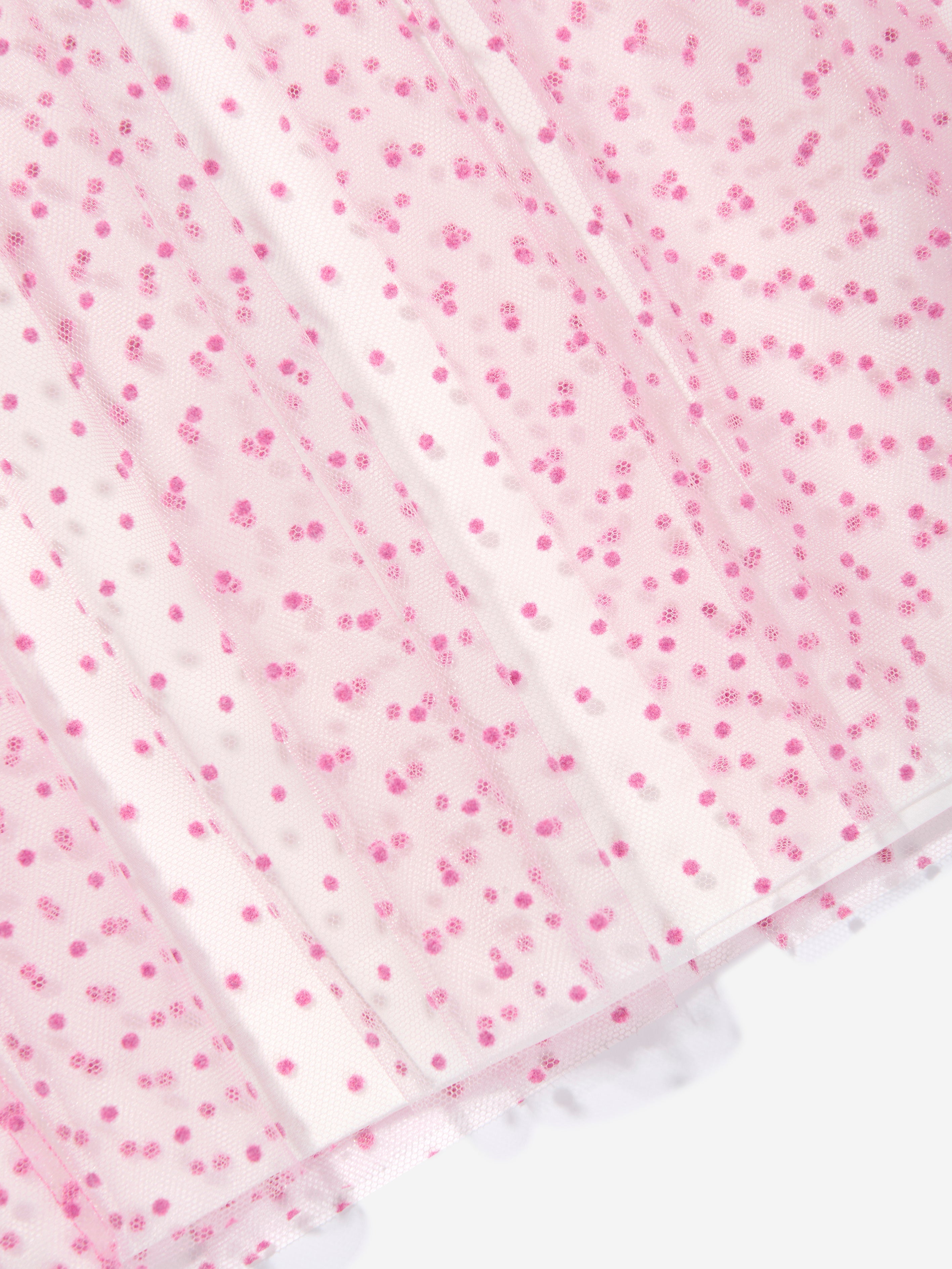 Girls Logo Tulle Dress in Pink