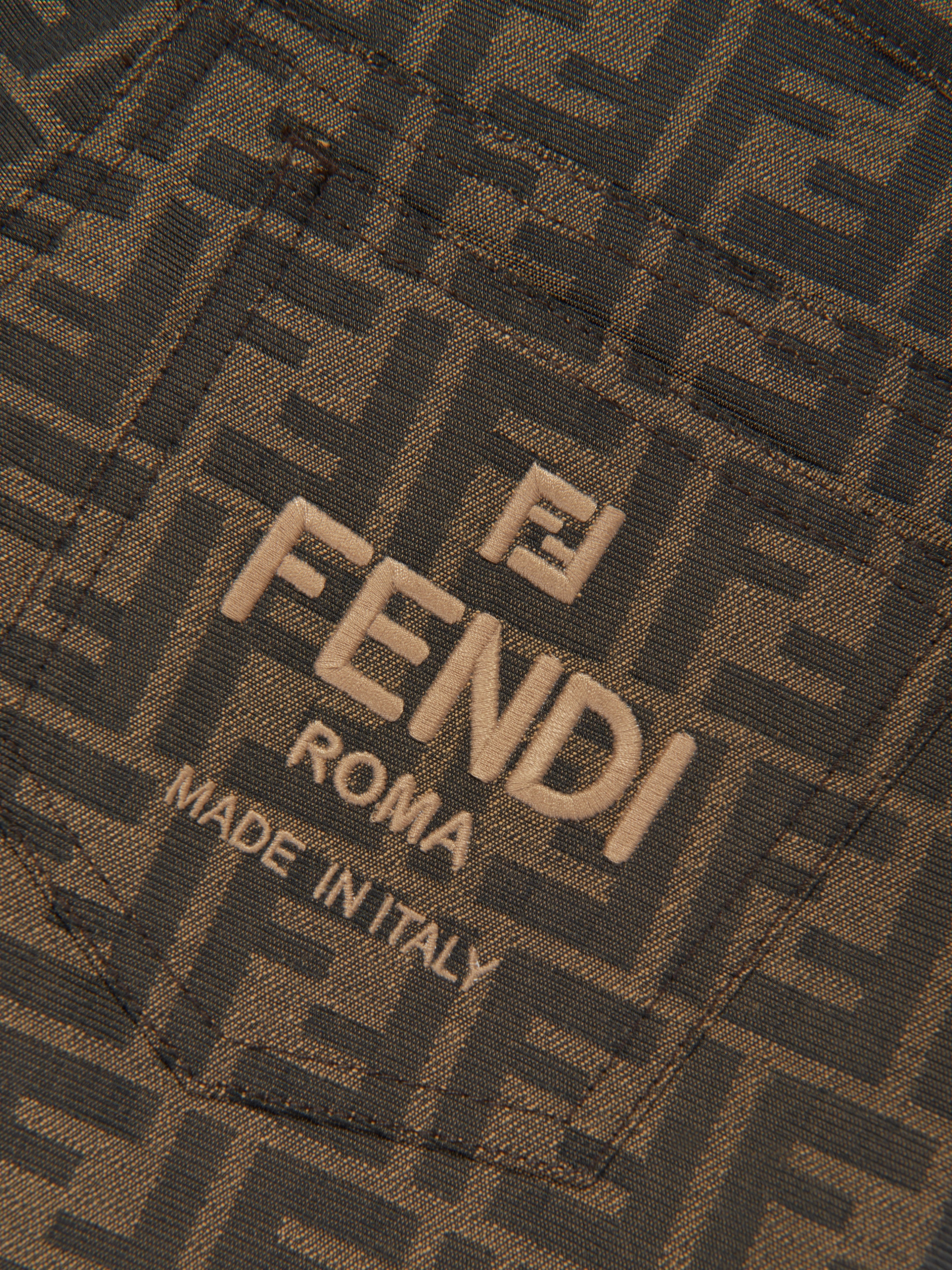 Girls FF Logo Shorts in Brown
