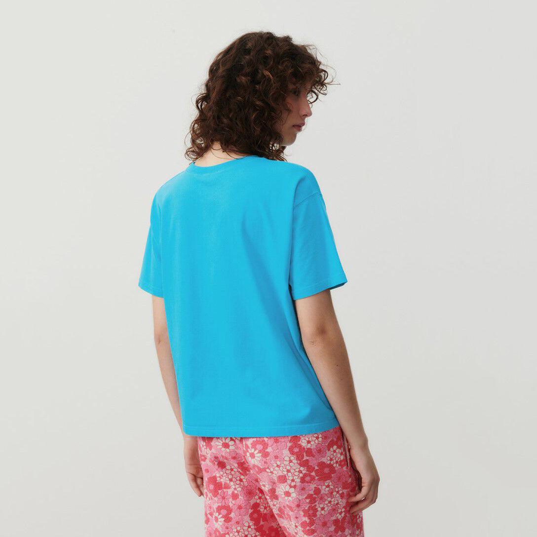 Women Blue Cotton T-Shirt