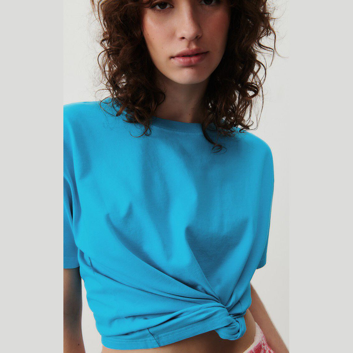 Women Blue Cotton T-Shirt