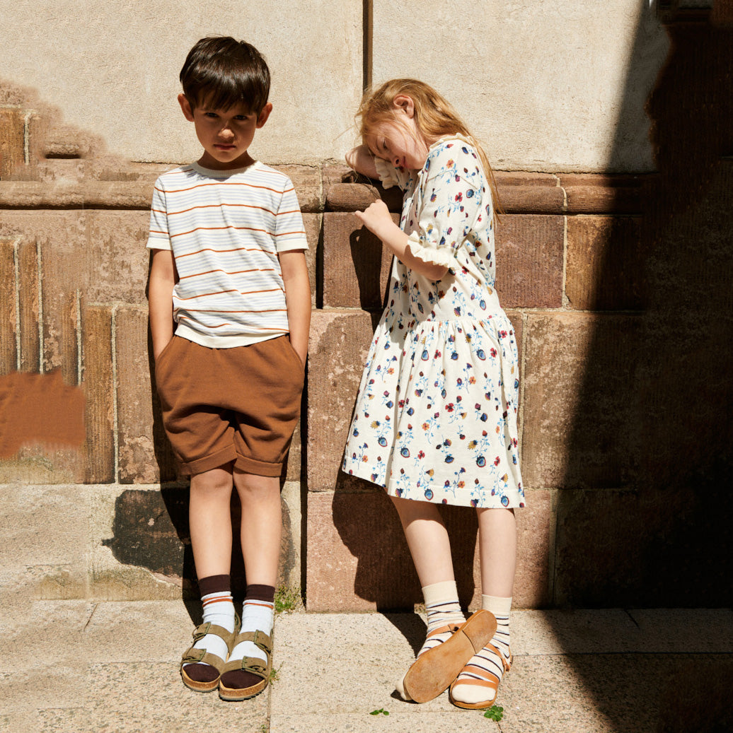 Boys & Girls Light Blue Stripes Cotton T-Shirt