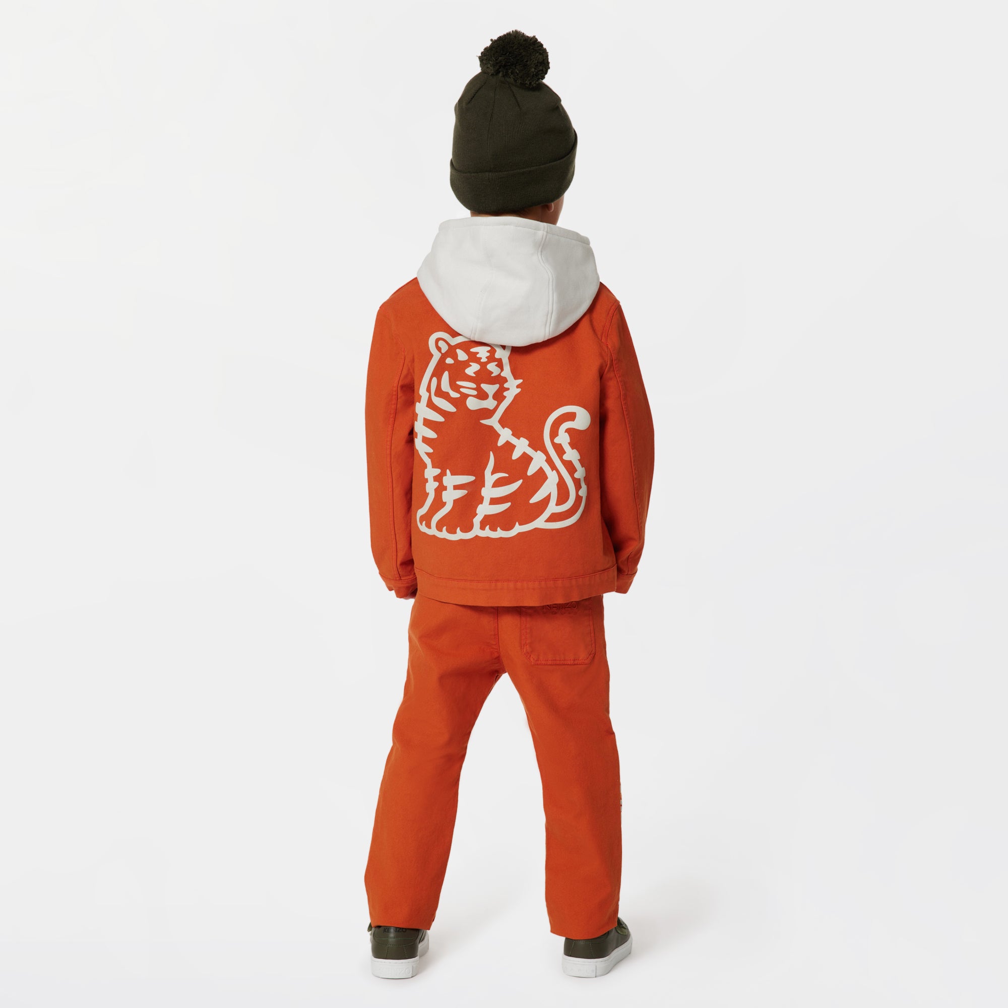 Boys & Girls Orange Red Printed Jacket