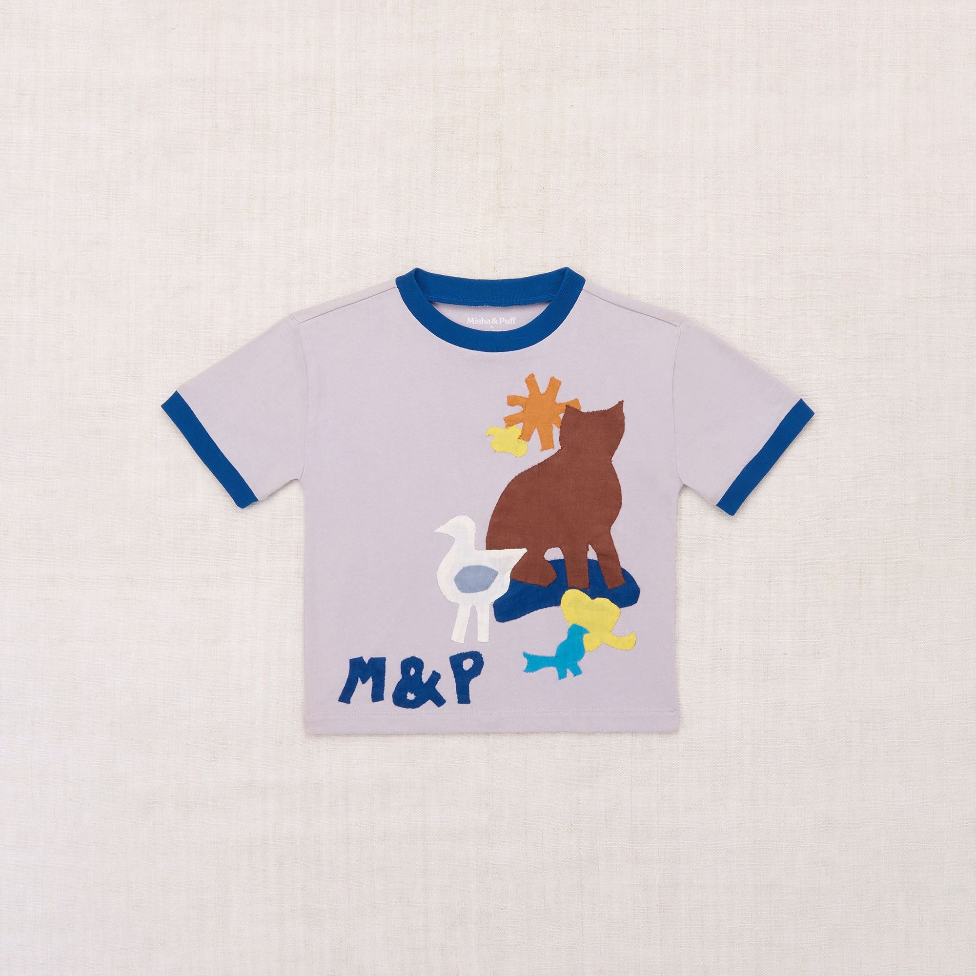 Boys & Girls Light Purple Printed Cotton T-Shirt