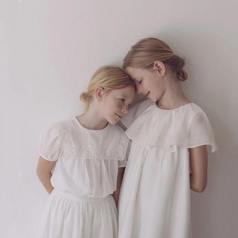 Girls White Cotton Blouse